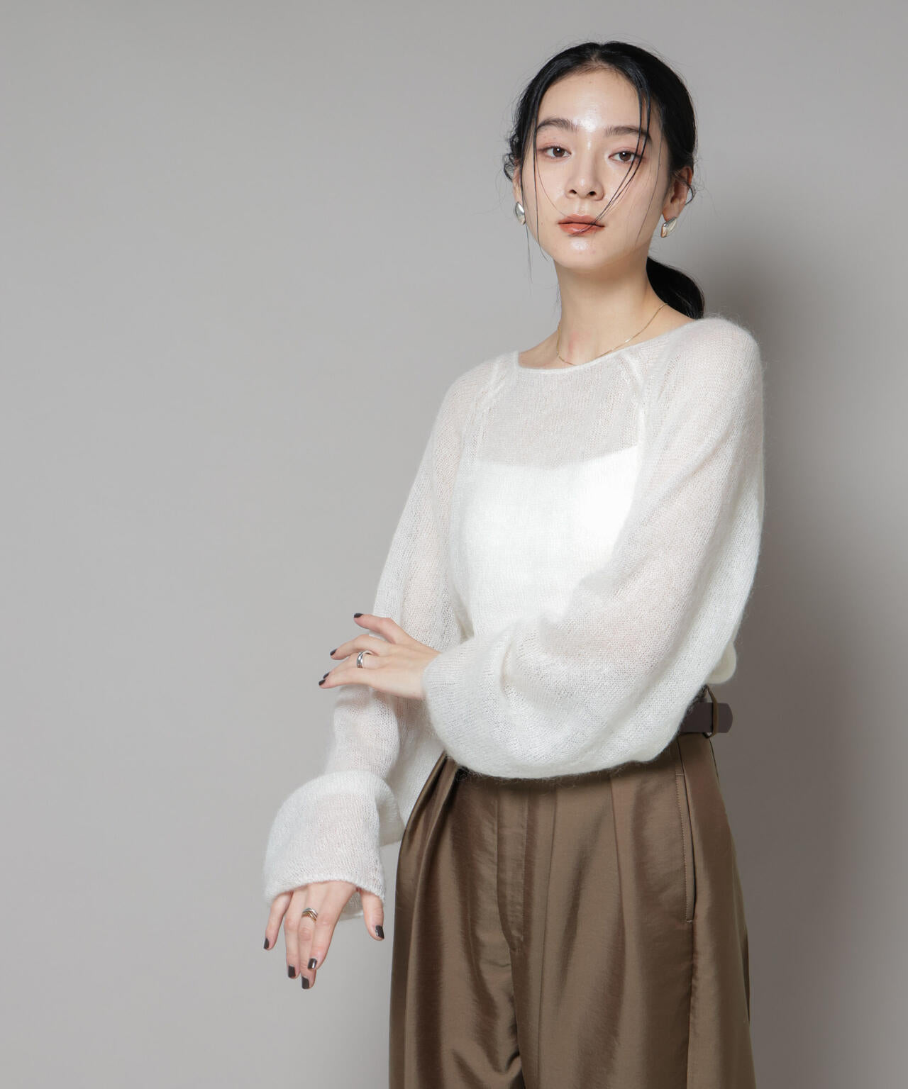 モヘヤ混天竺シアーニット