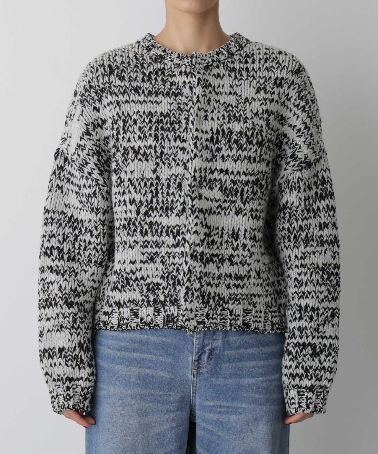 Stephanie様サイズ2 STEVELOUR」ミックスカラー2WAYスナップニット | NANO universe