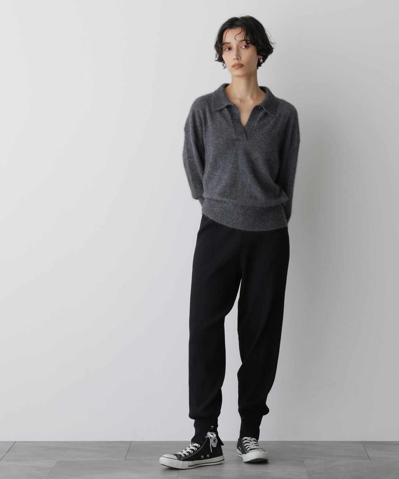 「STEVELOUR」裾リブニットパンツ