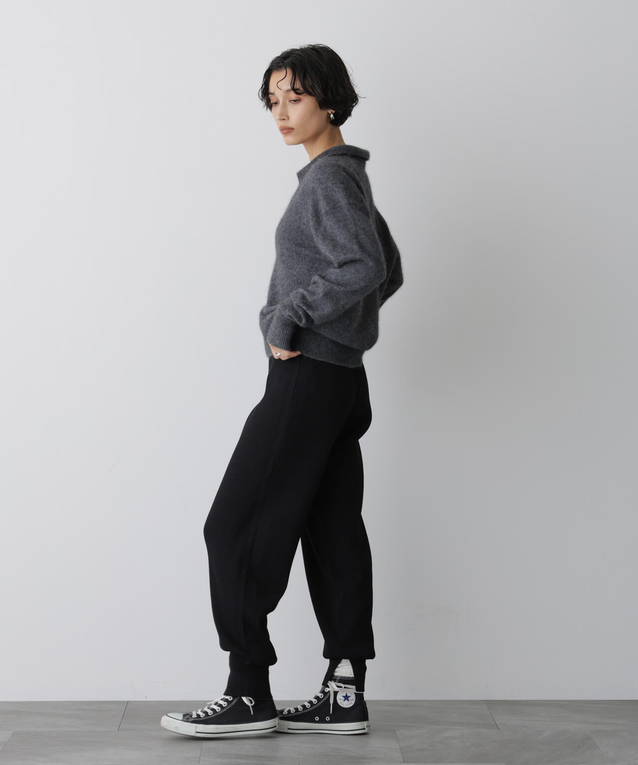 「STEVELOUR」裾リブニットパンツ