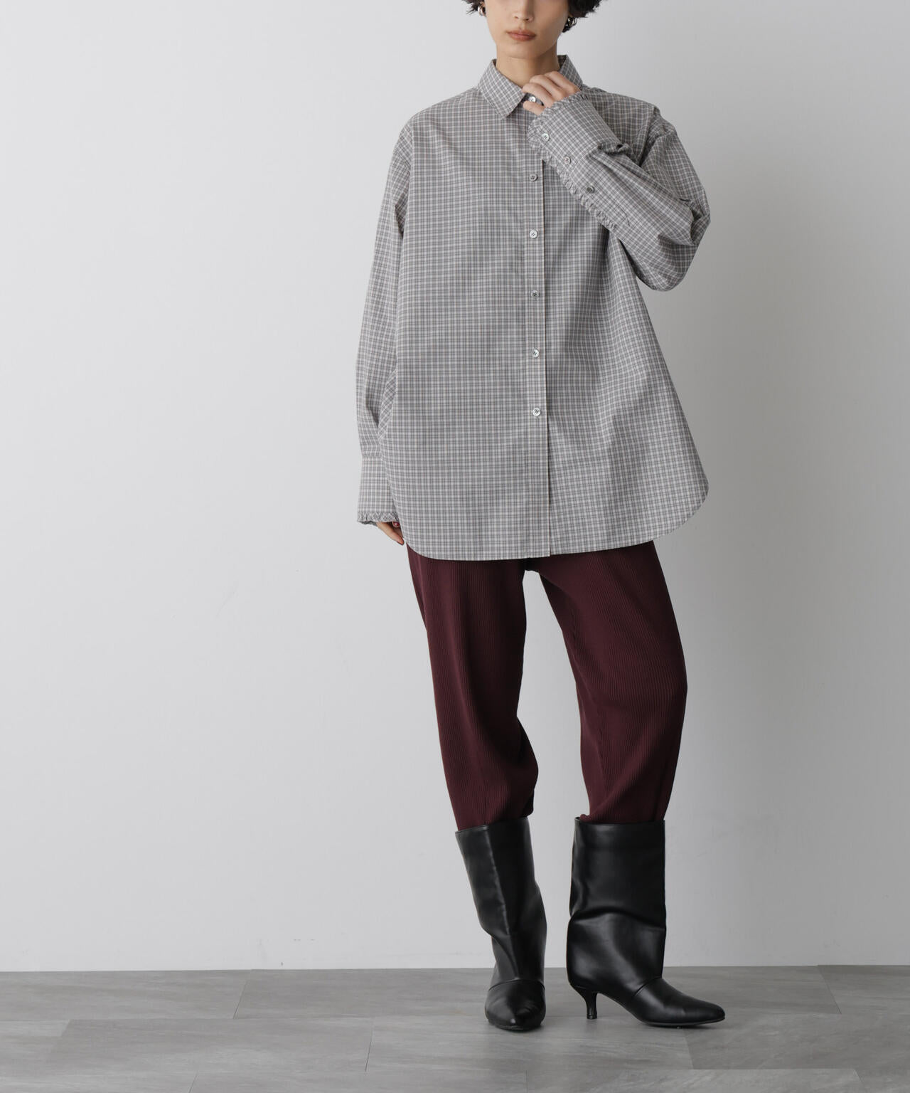 「STEVELOUR」裾リブニットパンツ