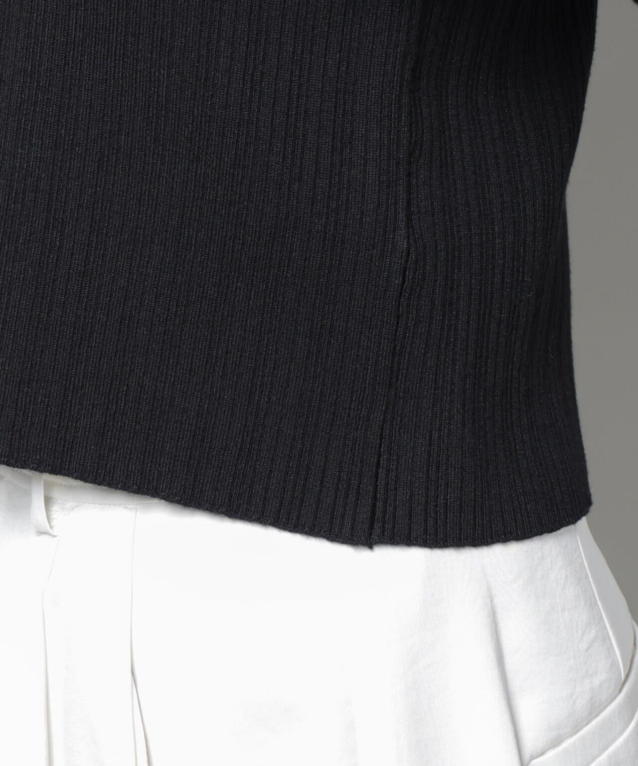 ホホバオイル加工ランダムリブカーディガン