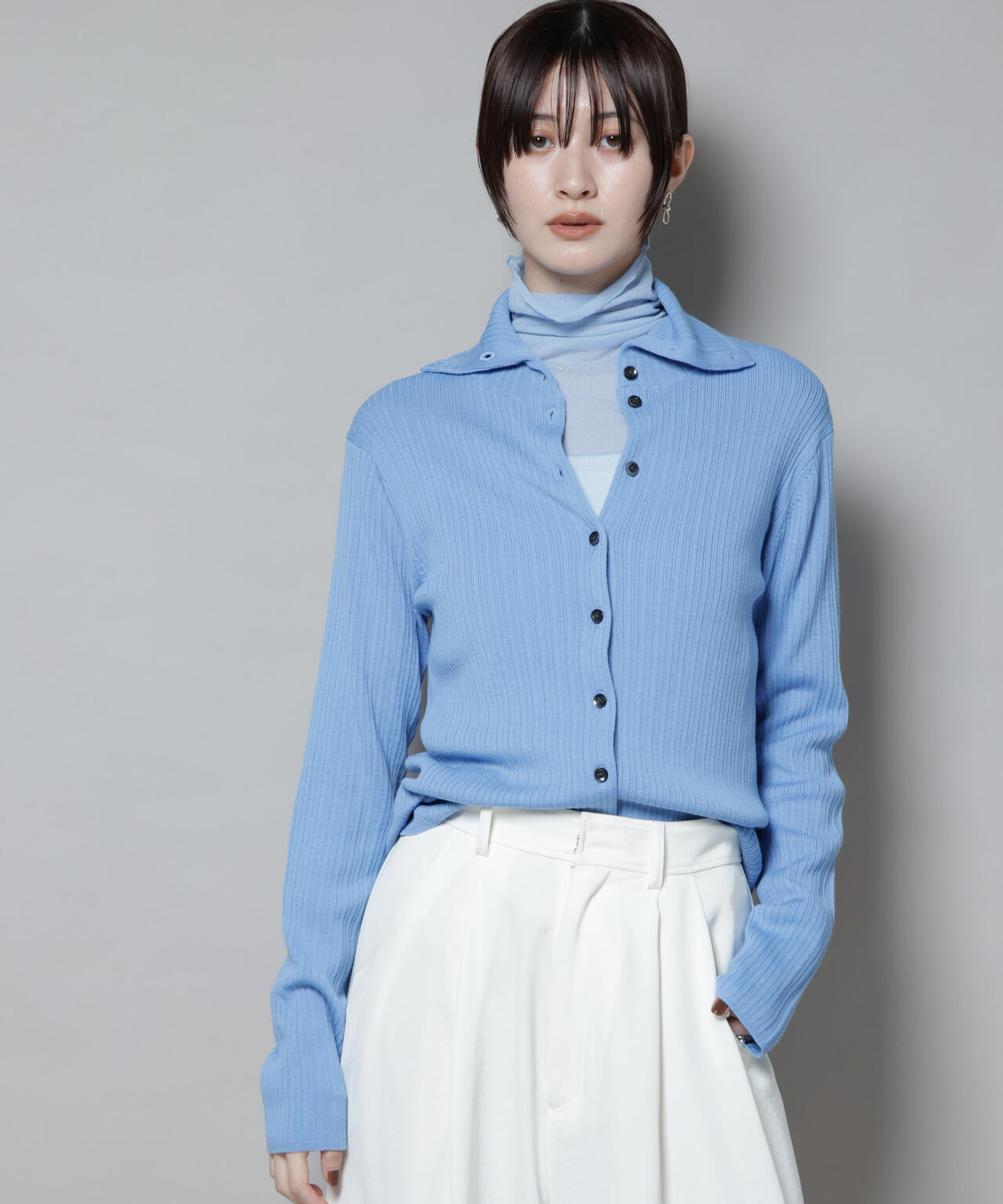 梨地シアータートルカットトップス | NANO universe（ナノ・ユニバース