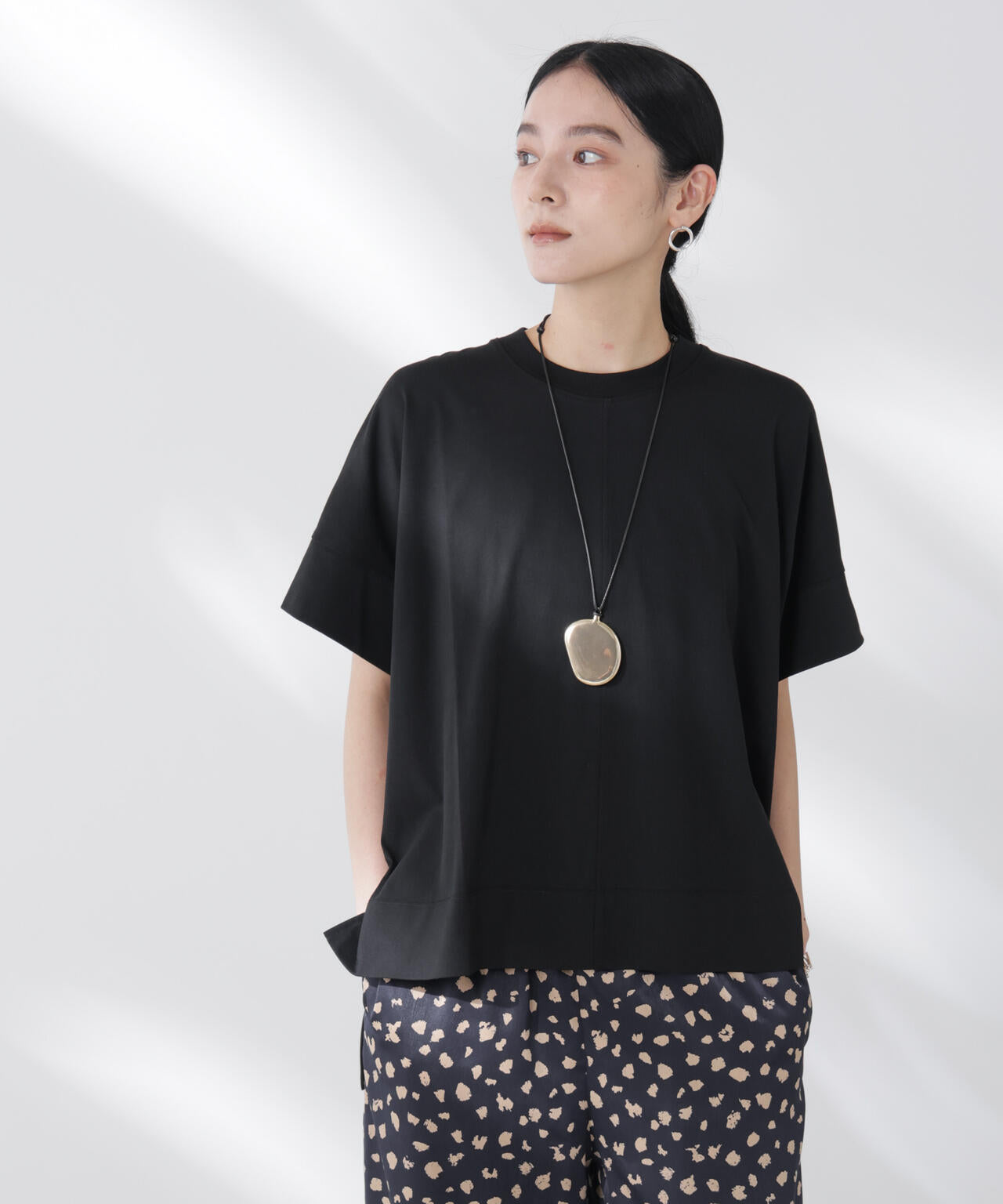 NANOFINE強撚コットンワイドTシャツ