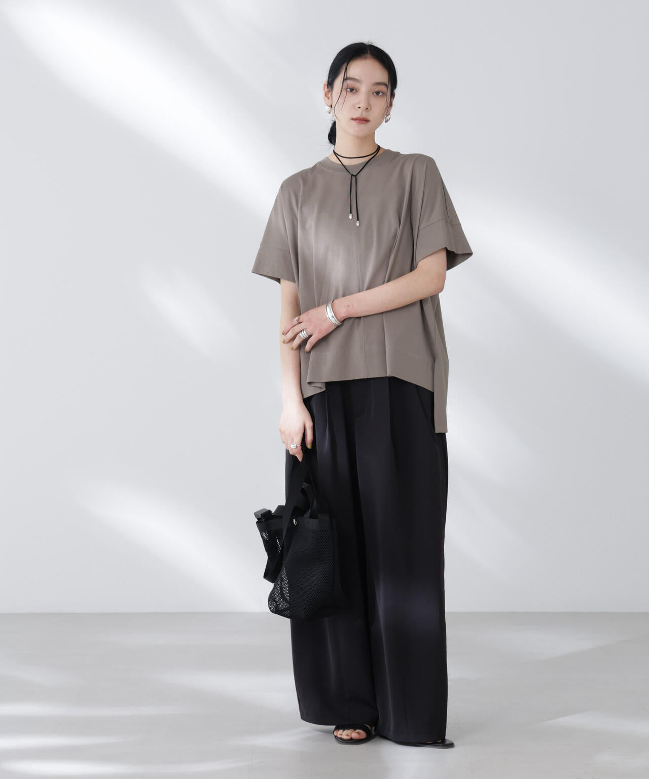 NANOFINE強撚コットンワイドTシャツ