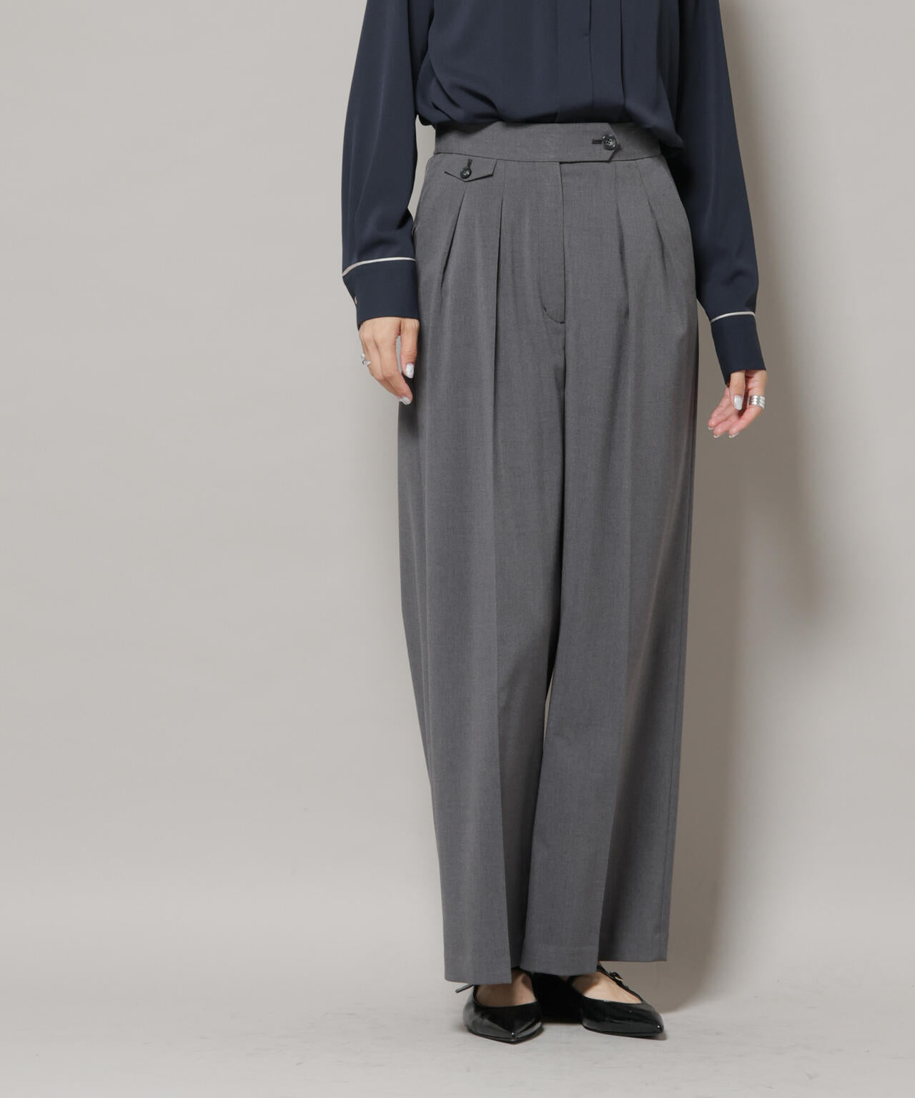 ドライウェザーストレッチ2タックワイドパンツ(セットアップ可)