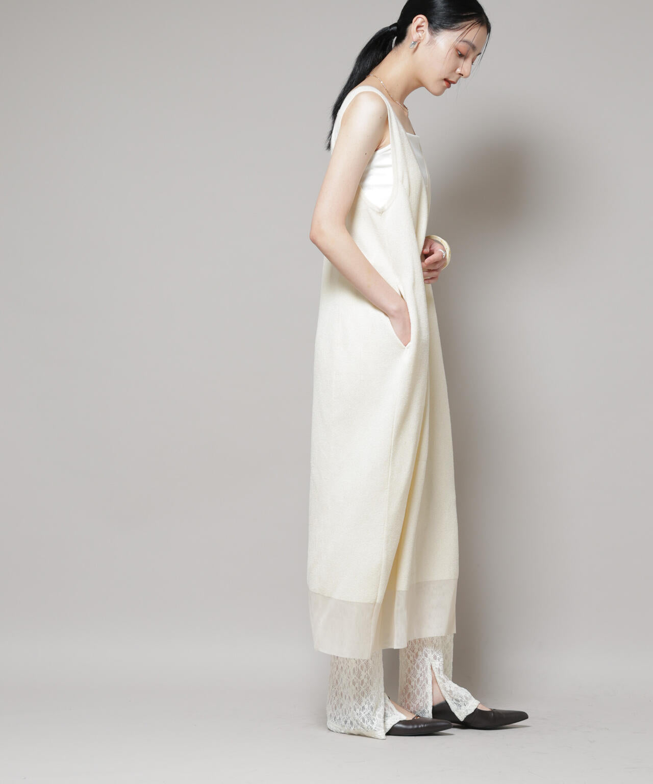 レースフレアレギンスパンツ