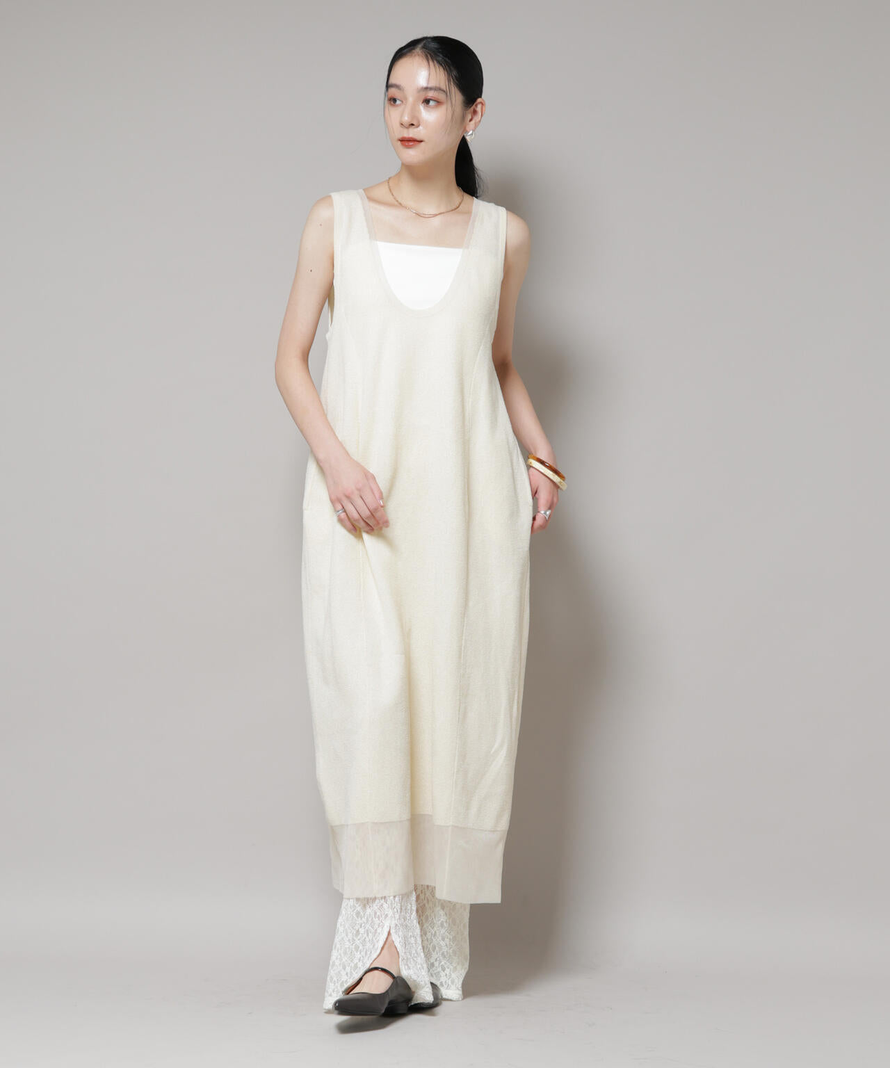 レースフレアレギンスパンツ