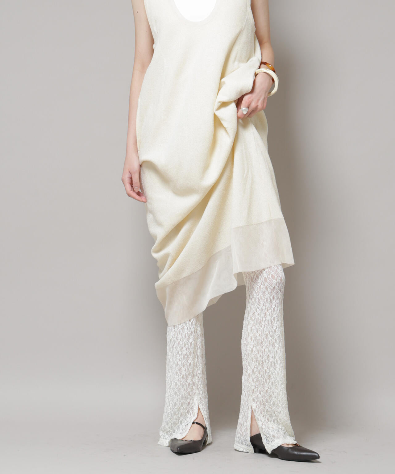 レースフレアレギンスパンツ