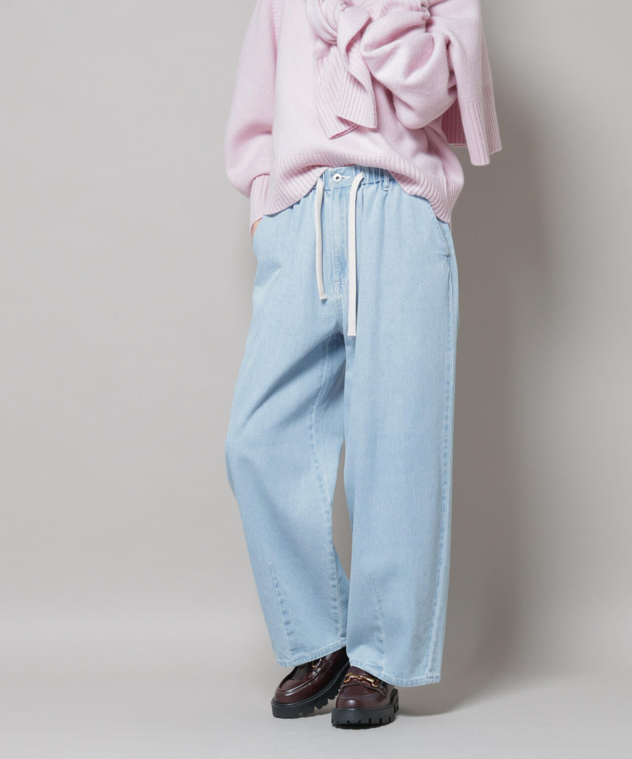ドロストデニムパンツ ドロスト デニム パンツ ( セットアップ 可 )