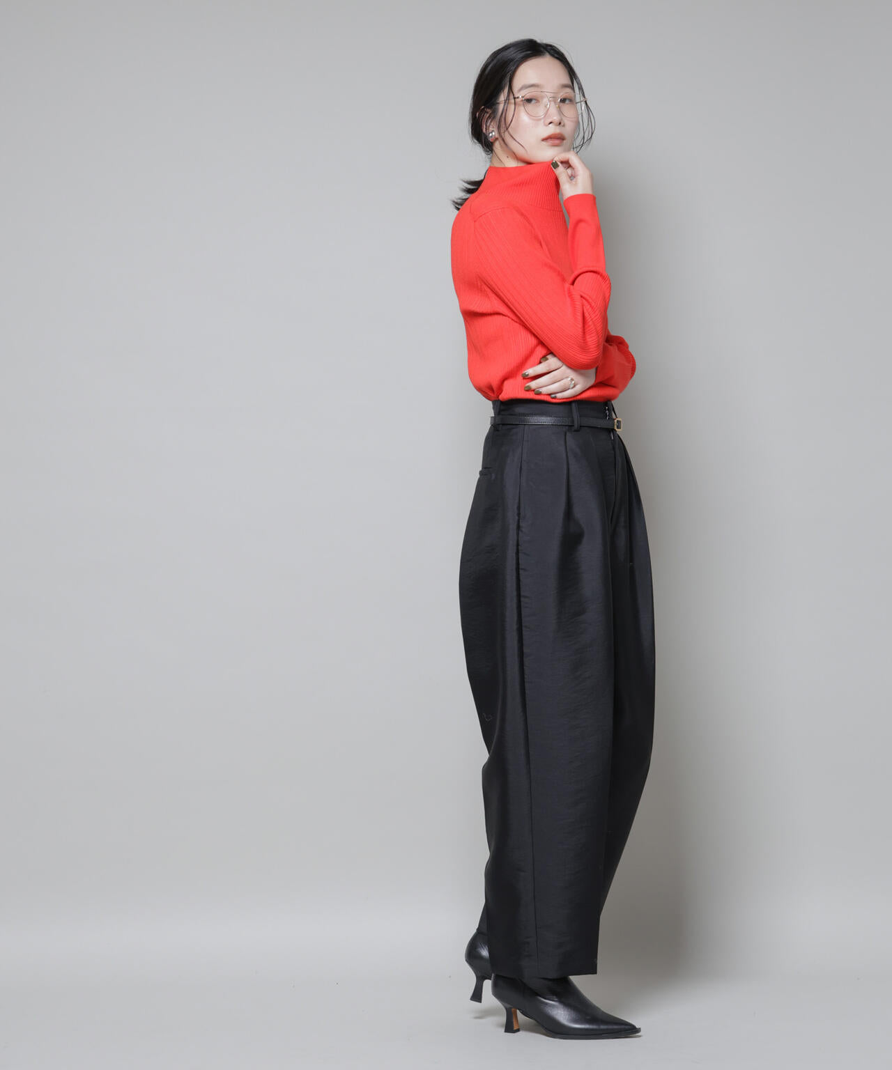 ツイルウェーブタックバレルパンツ