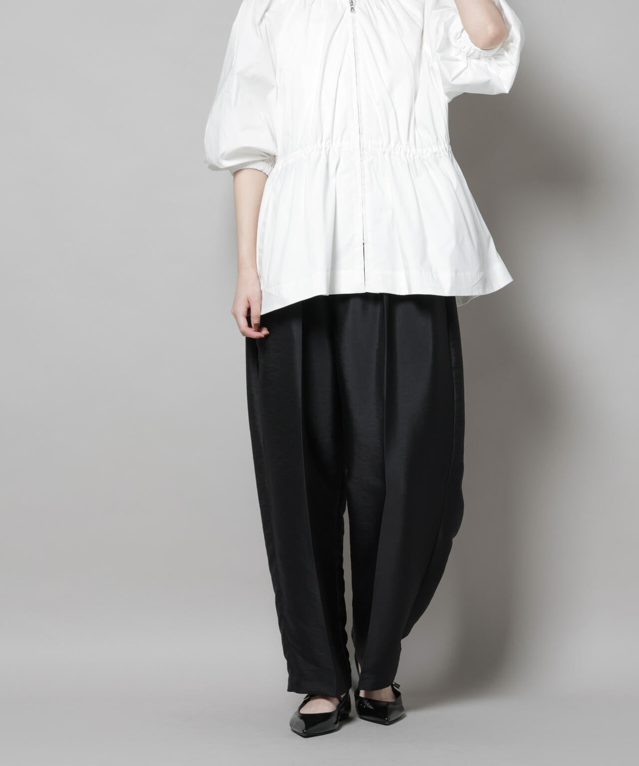 ツイルウェーブタックバレルパンツ