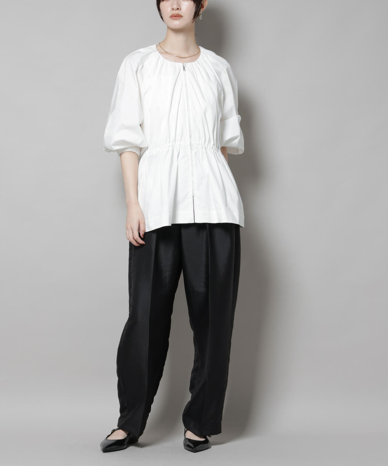 ツイルウェーブタックバレルパンツ