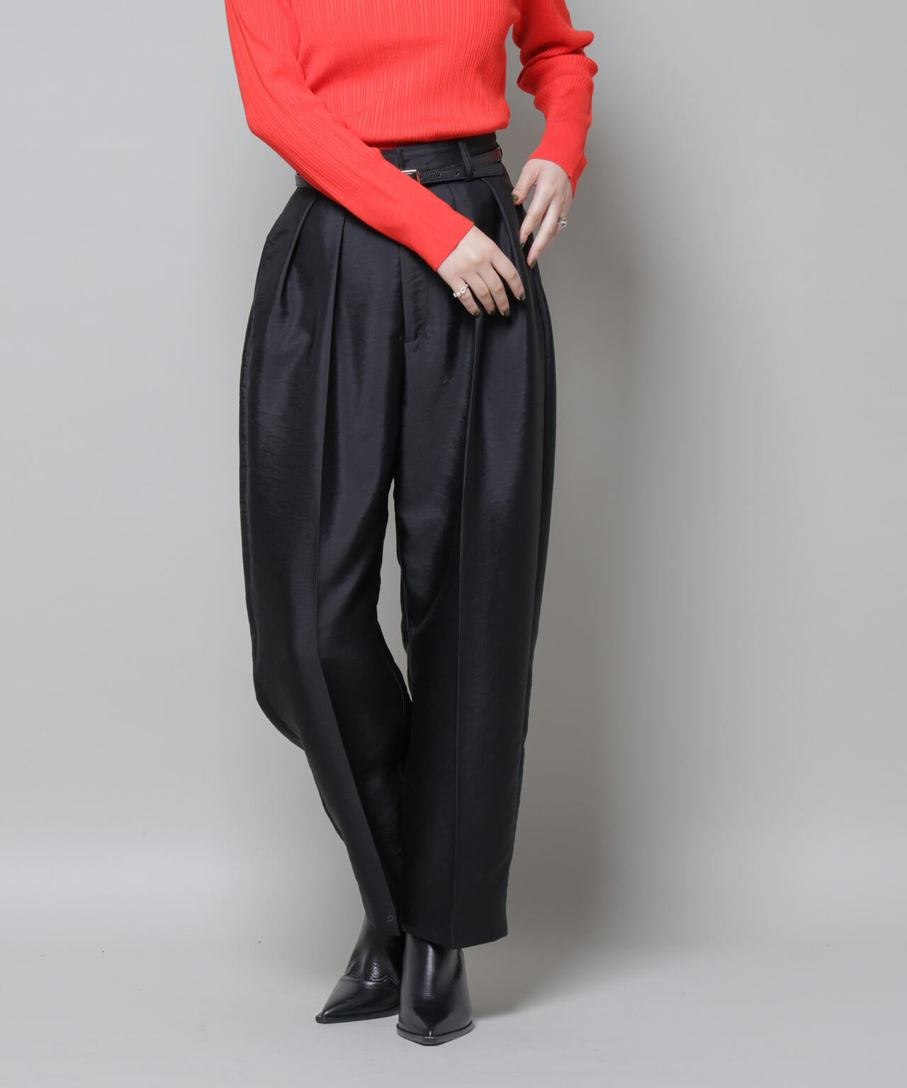 ツイルウェーブタックバレルパンツ