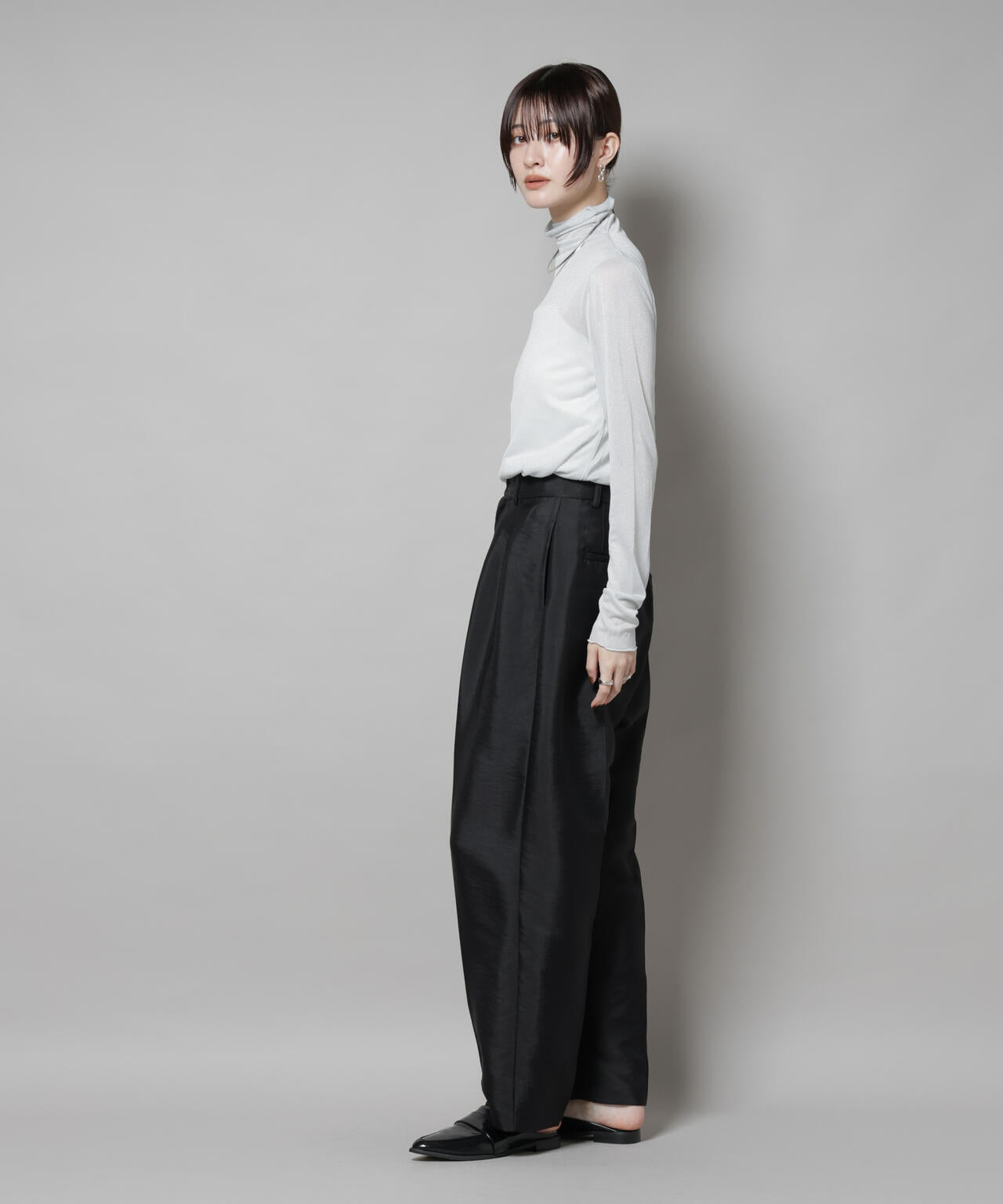 ツイルウェーブタックバレルパンツ