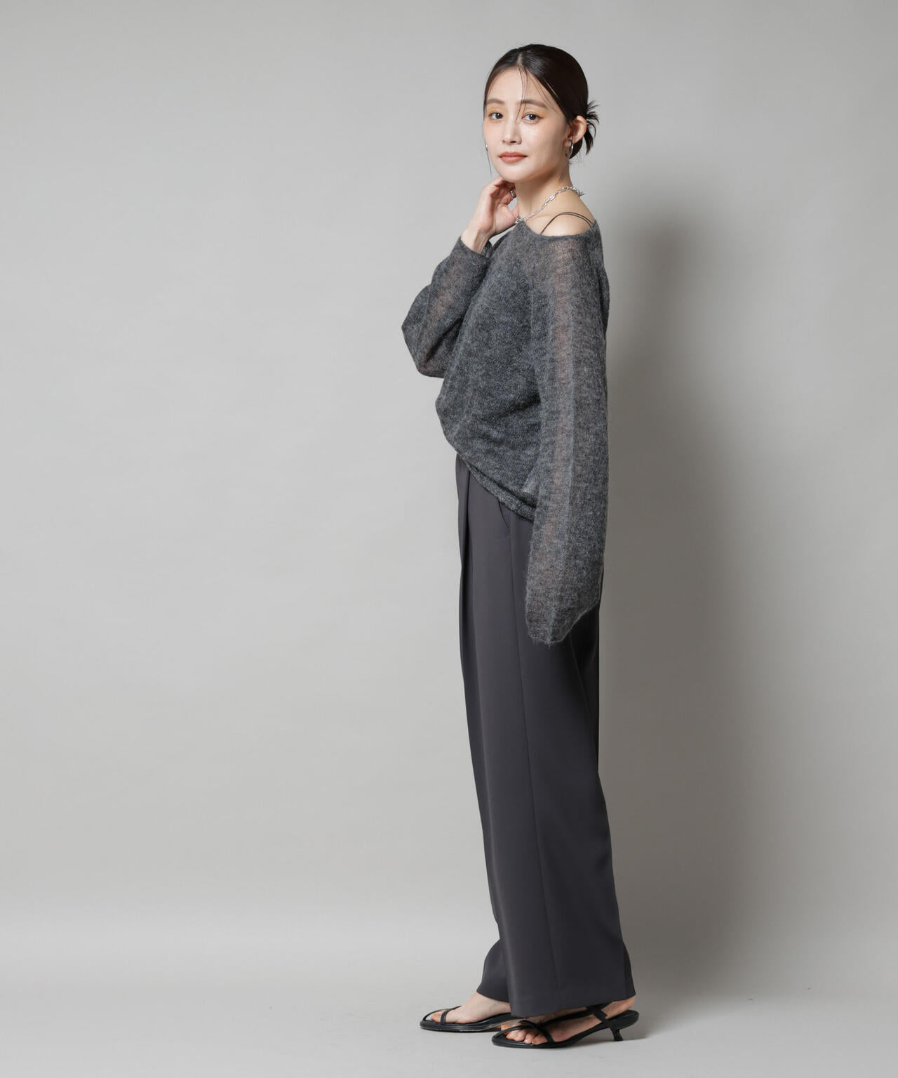 ツイルワイドスラックス