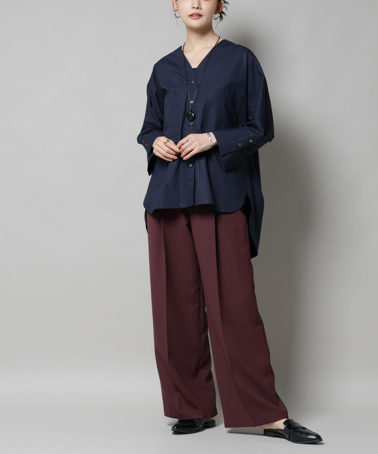 ツイルワイドスラックス