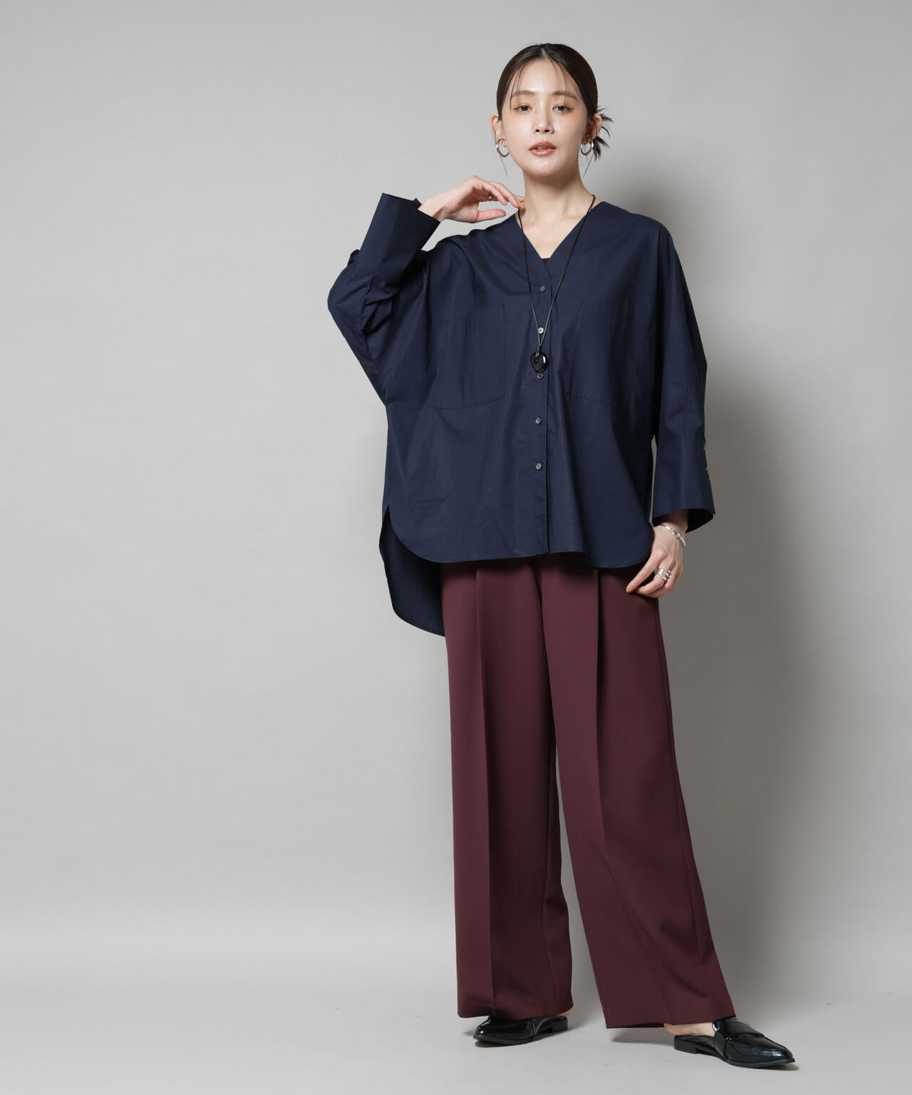 ツイルワイドスラックス