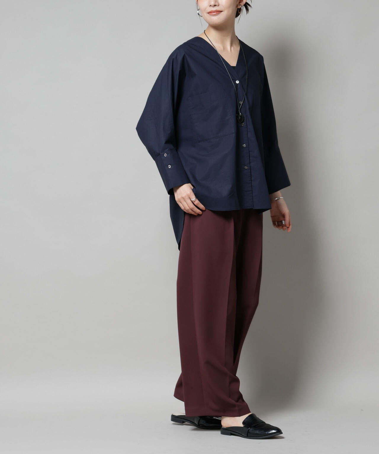 ツイルワイドスラックス