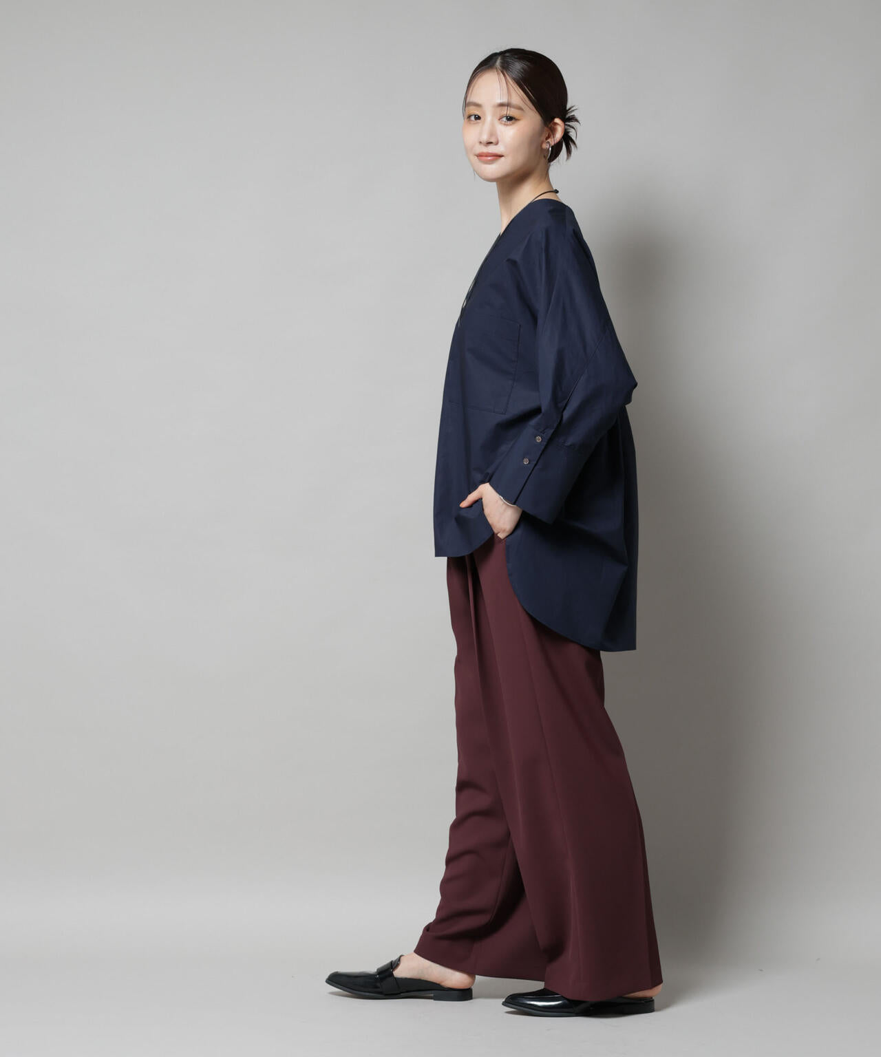 ツイルワイドスラックス