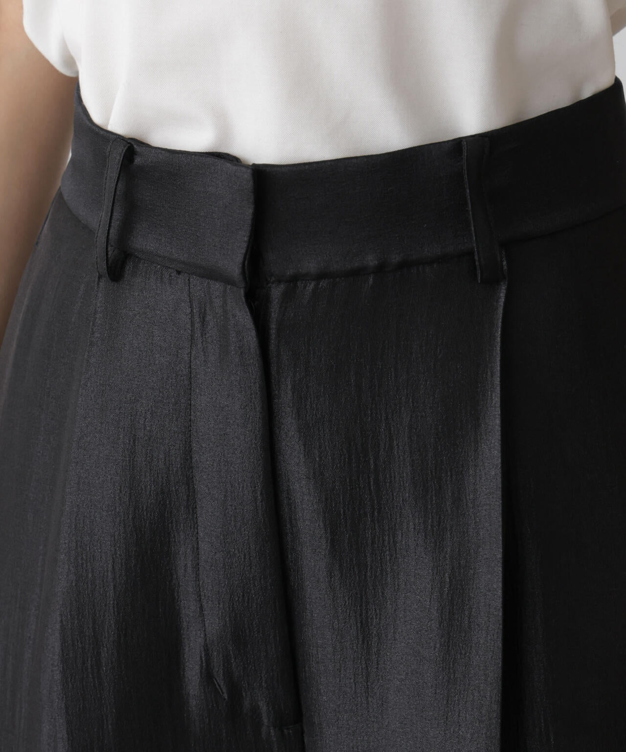 「STEVELOUR」サテンタックワイドパンツ(セットアップ可)