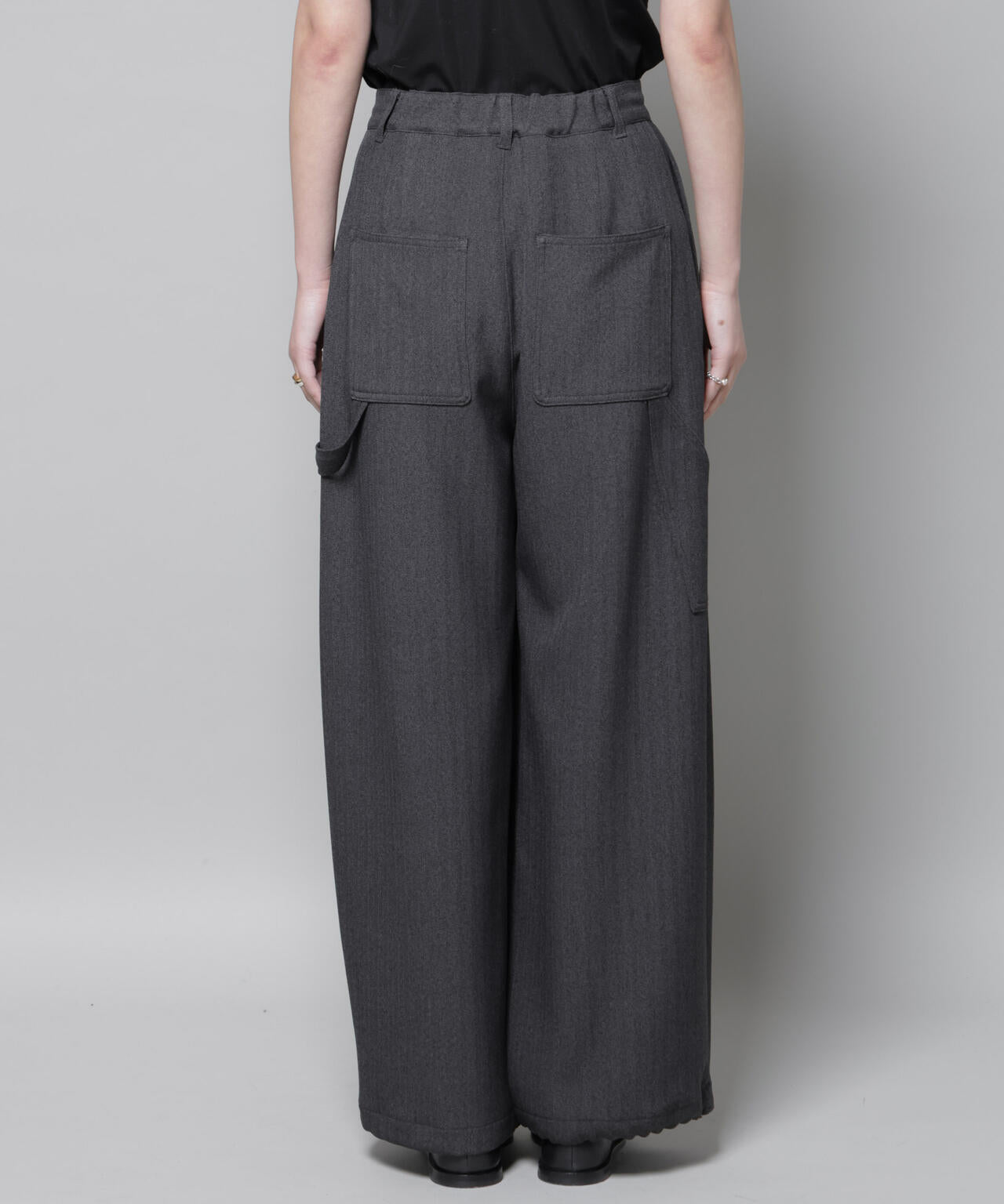 ヘリンボンツイードペインタードロストパンツ