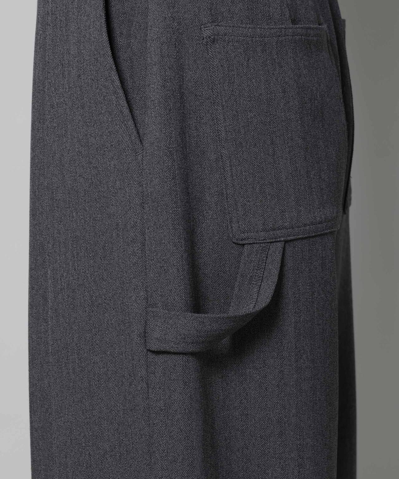 ヘリンボンツイードペインタードロストパンツ