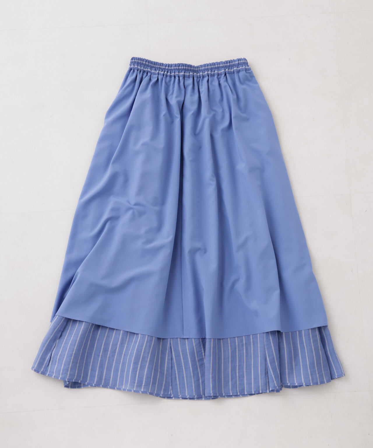 シアーストライプギャザーフレアスカート(セットアップ可)