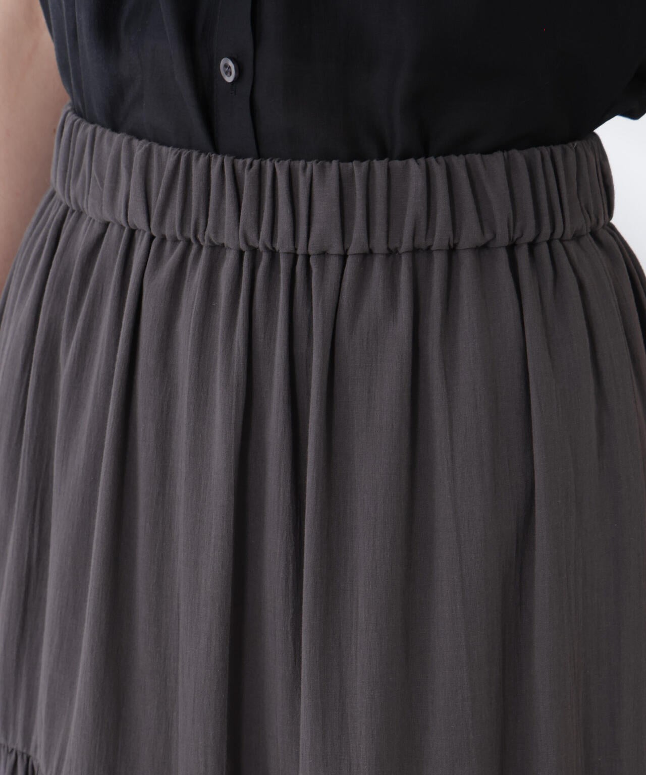 コットンシフォンティアードスカート