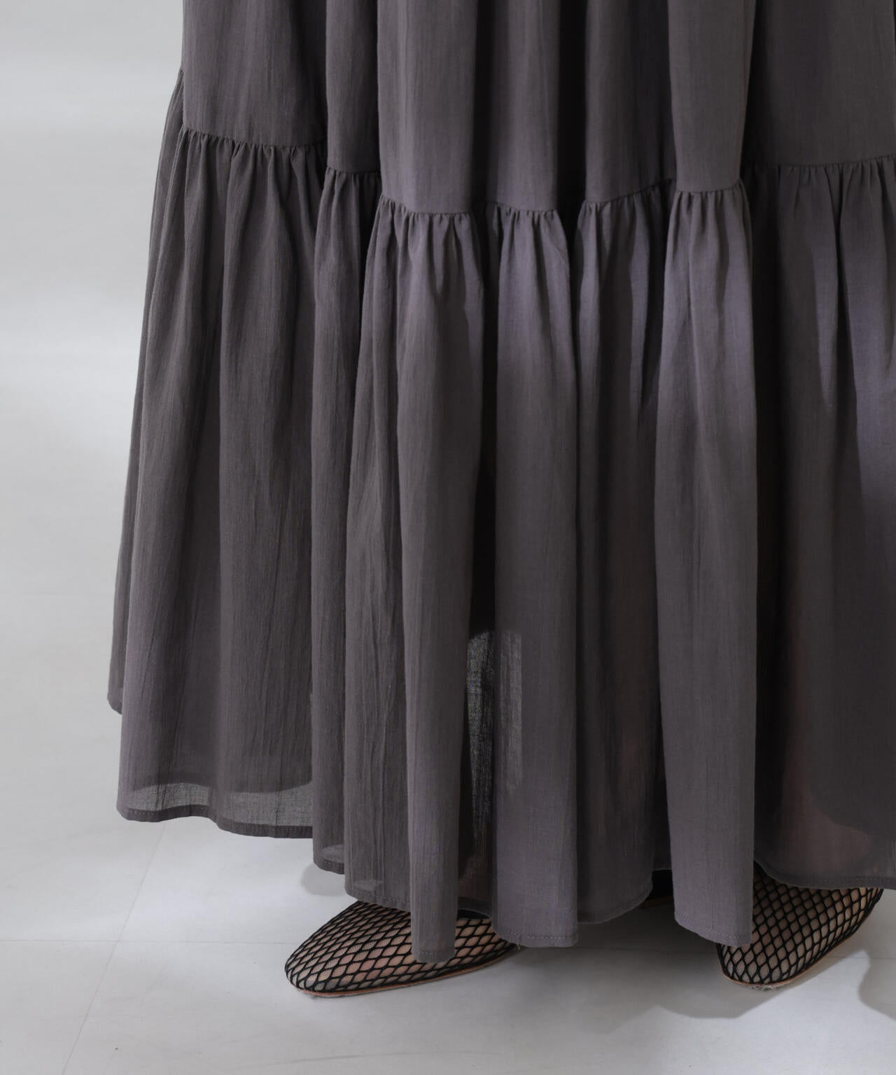 コットンシフォンティアードスカート