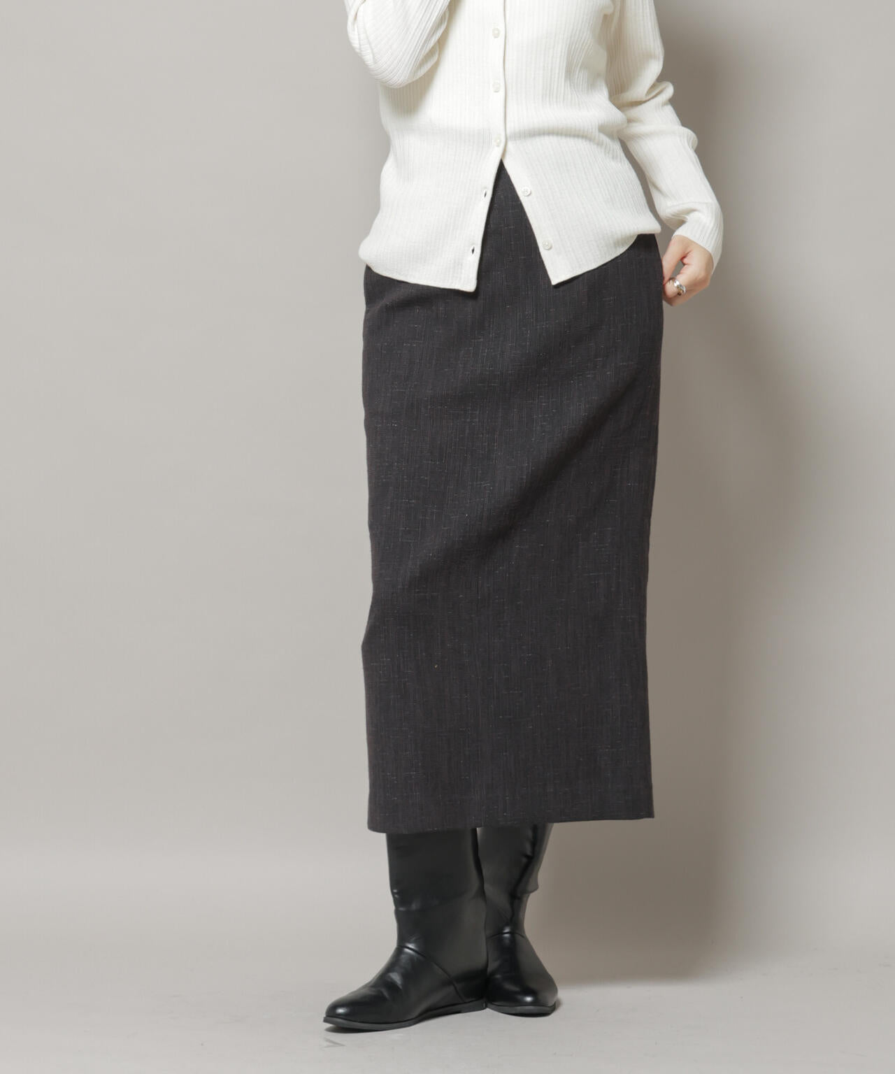 ツイードタイトスカート(セットアップ可) | NANO universe（ナノ