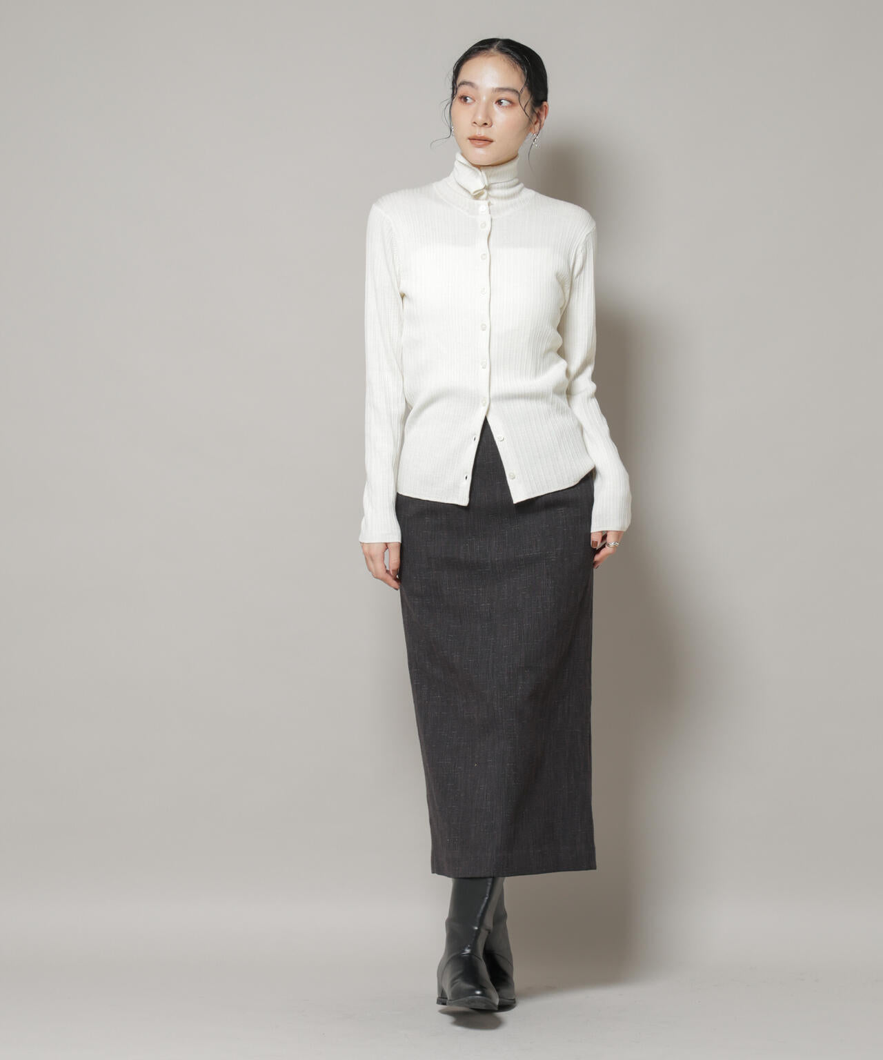 ツイードタイトスカート(セットアップ可)