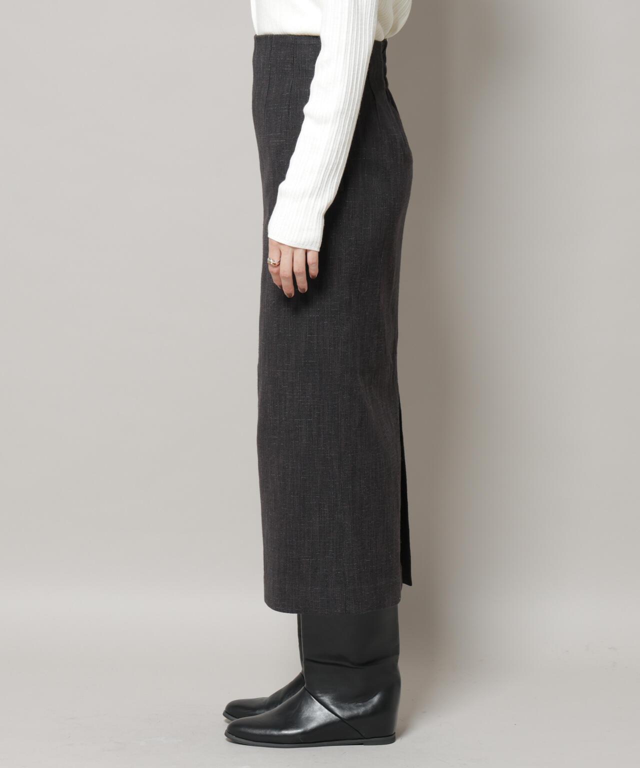 美品 naoho ツイードタイトスカート ツイード タイト スカート