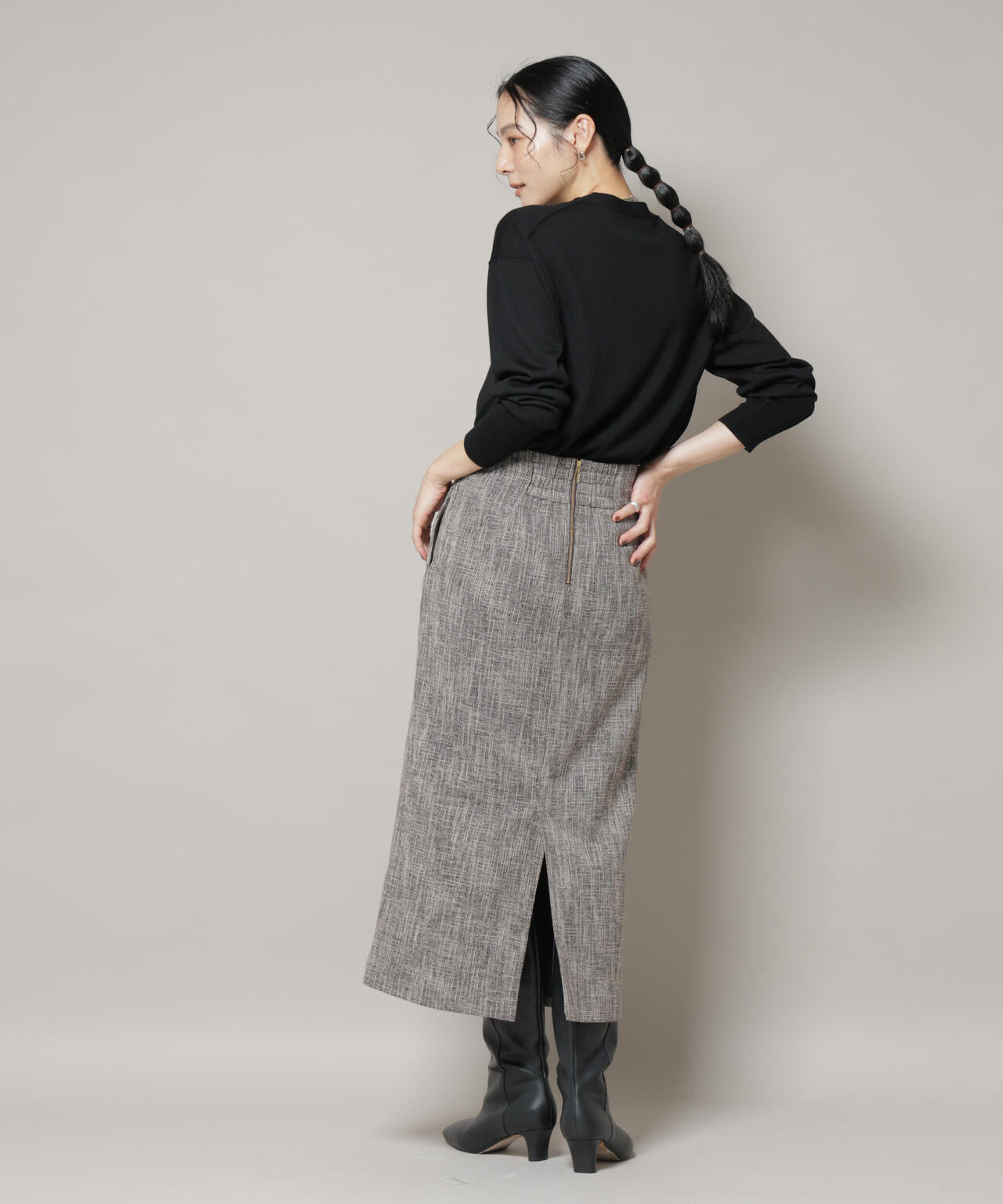 ツイードタイトスカート(セットアップ可)