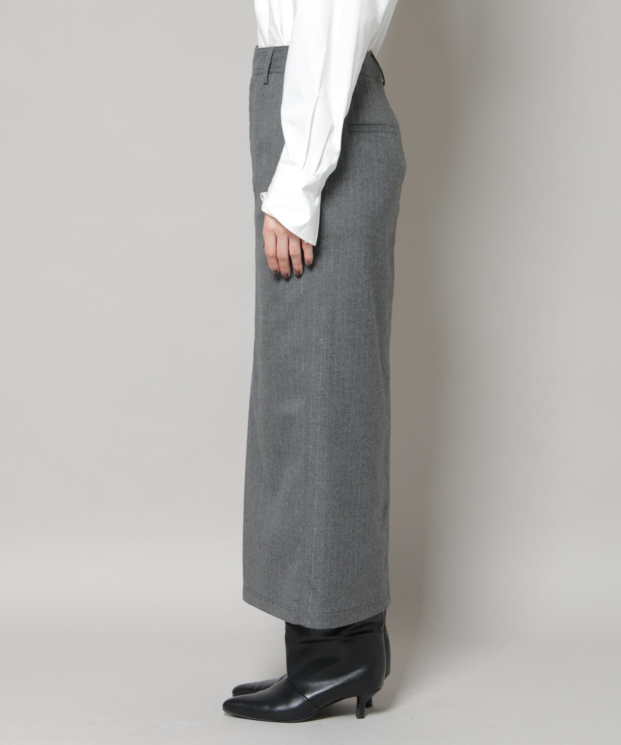 ラメストライプスーチングIラインスカート