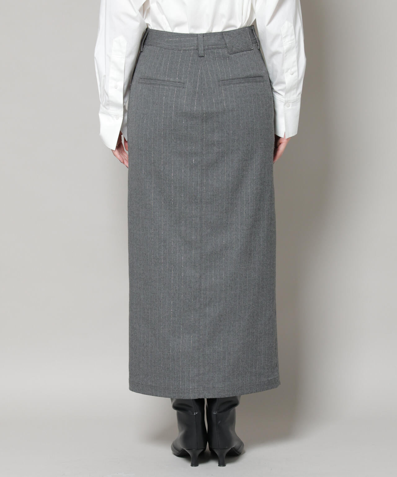 ラメストライプスーチングIラインスカート