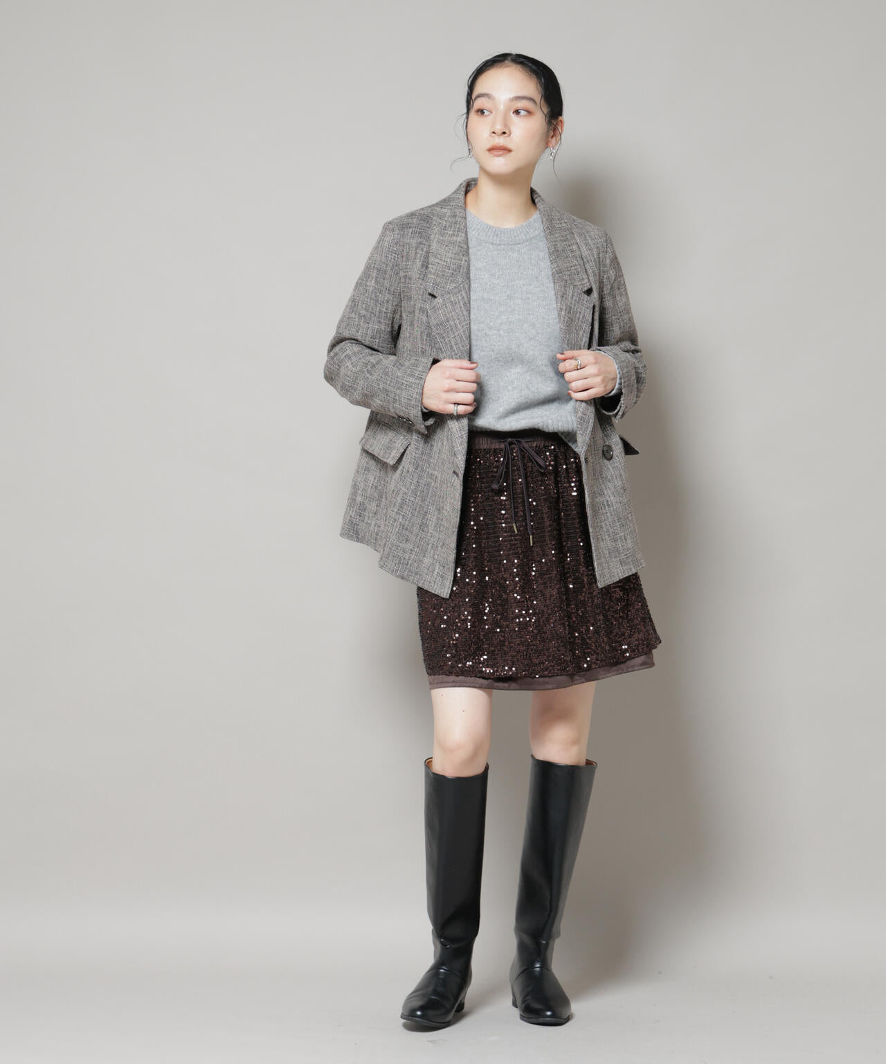 スパンコールミニスカート