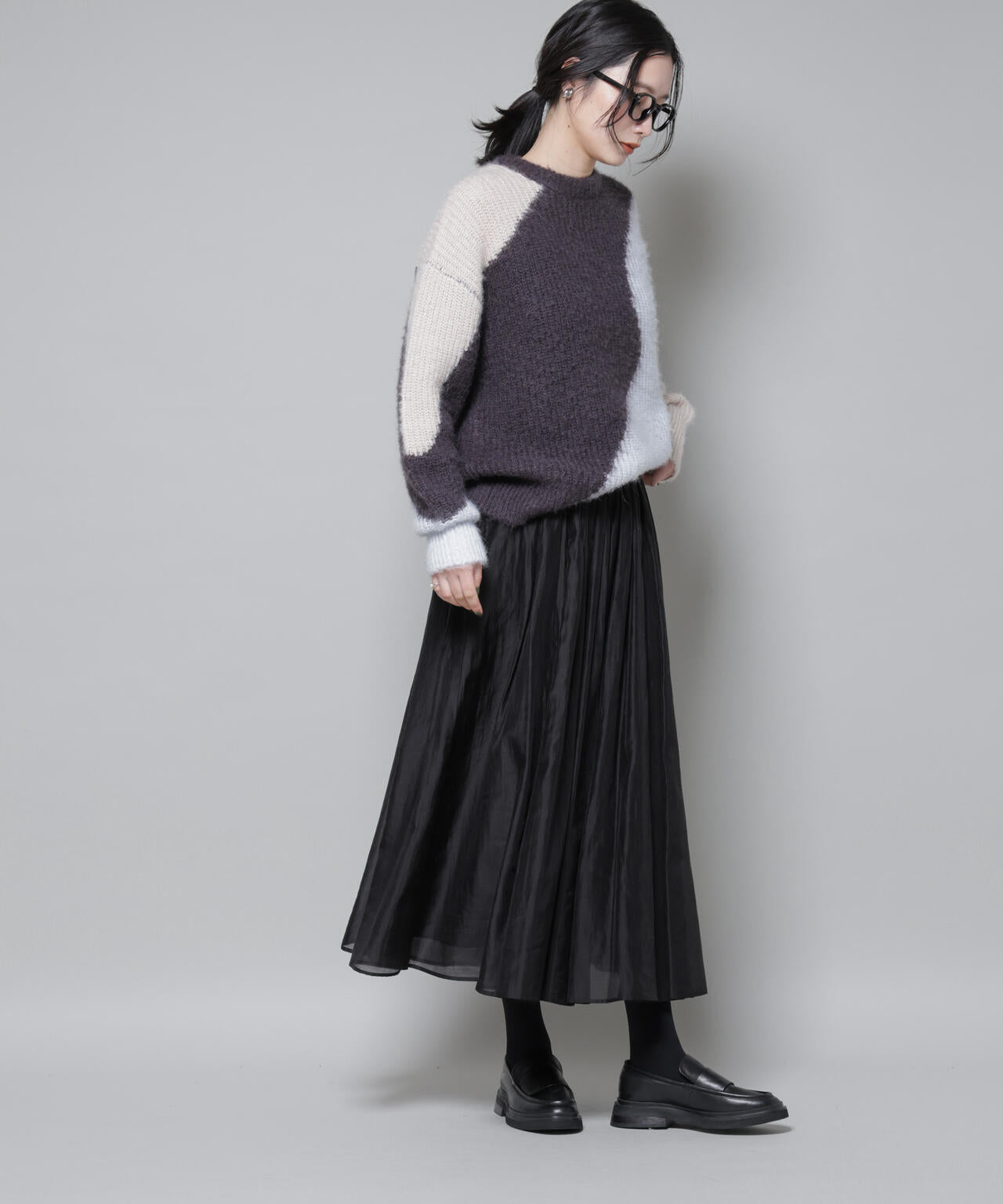 ブライトローンギャザータックスカート