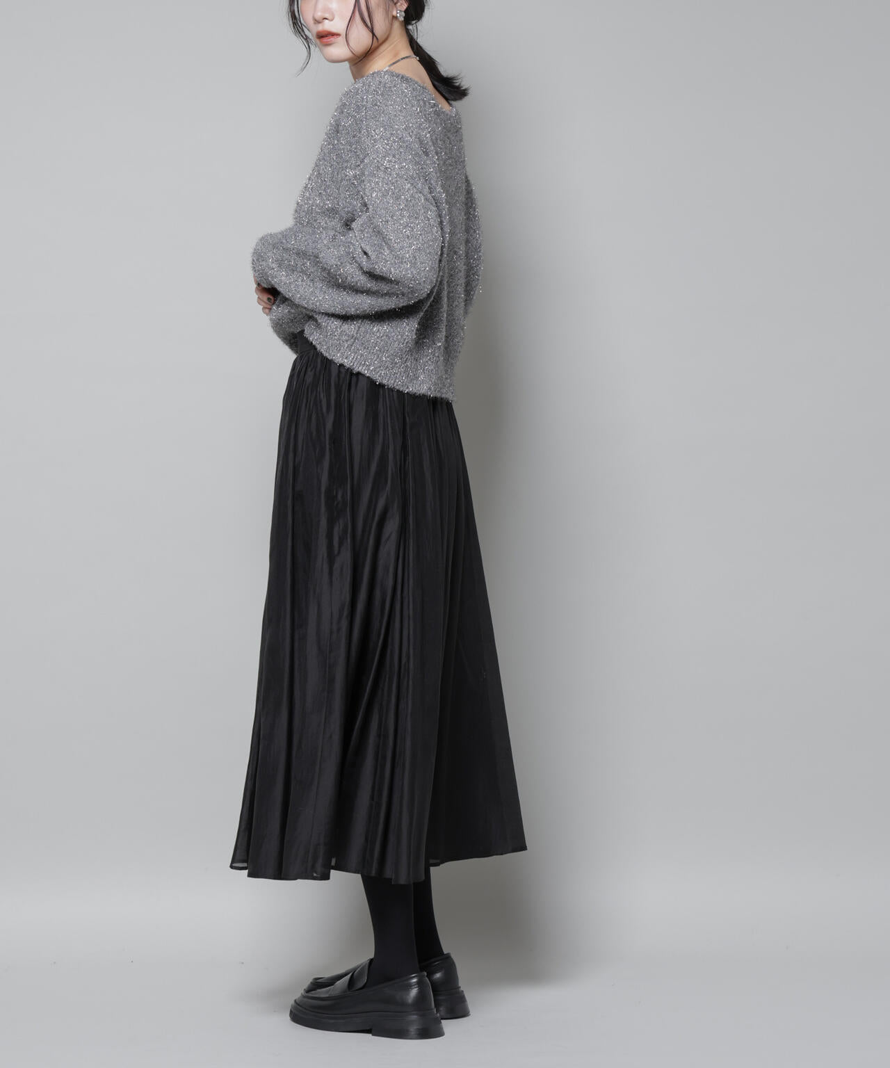 ブライトローンギャザータックスカート