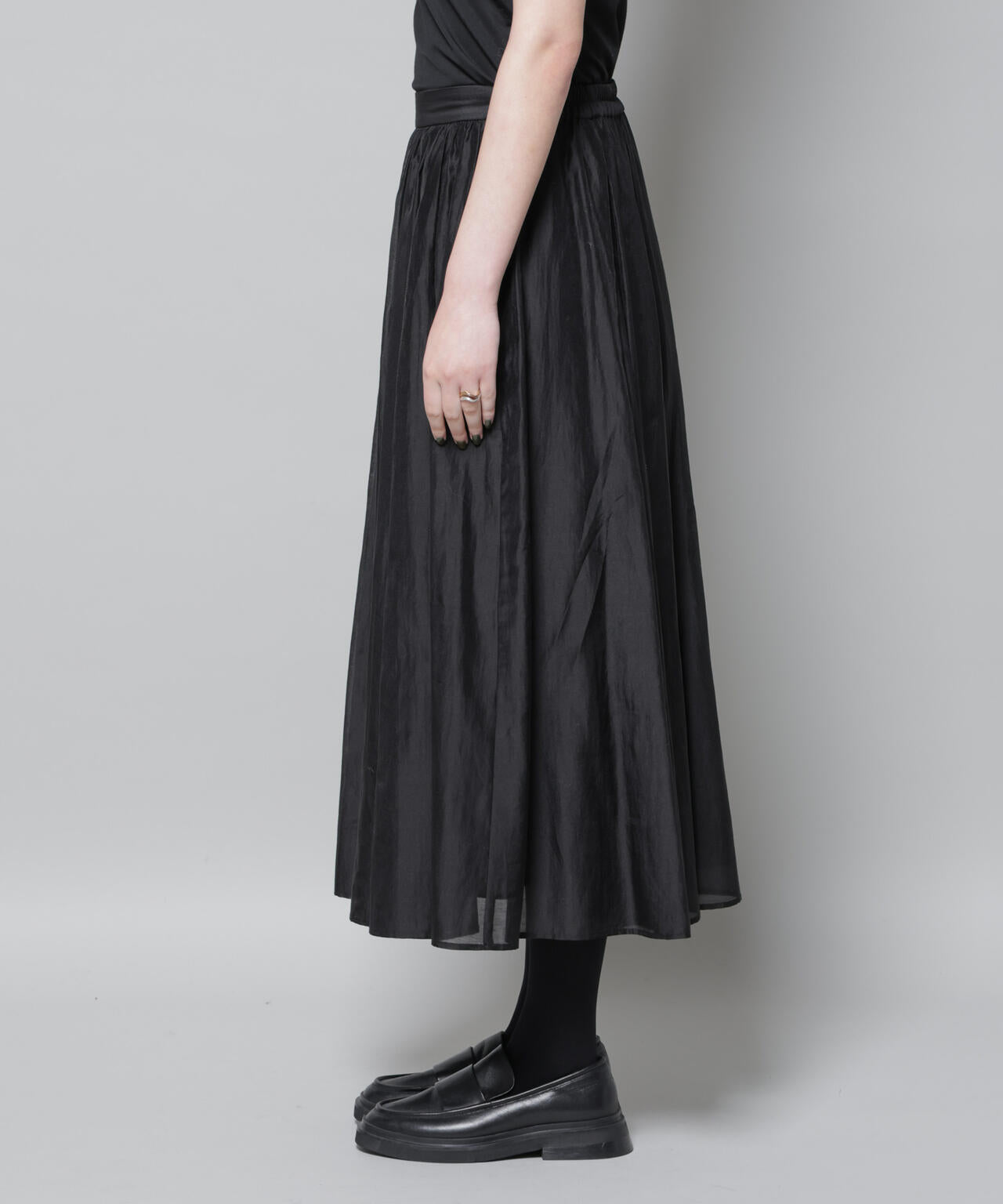ブライトローンギャザータックスカート