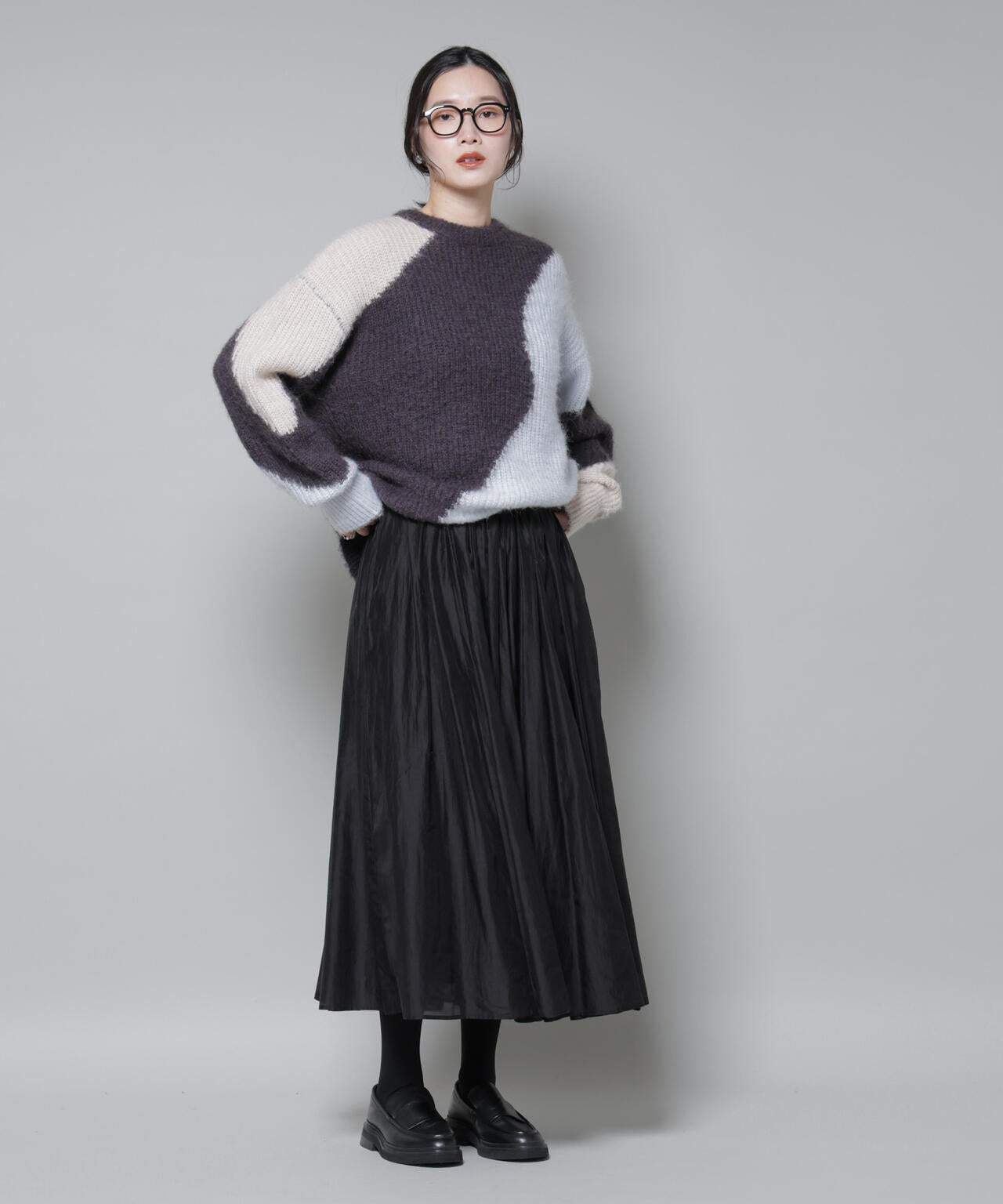 ブライトローンギャザータックスカート