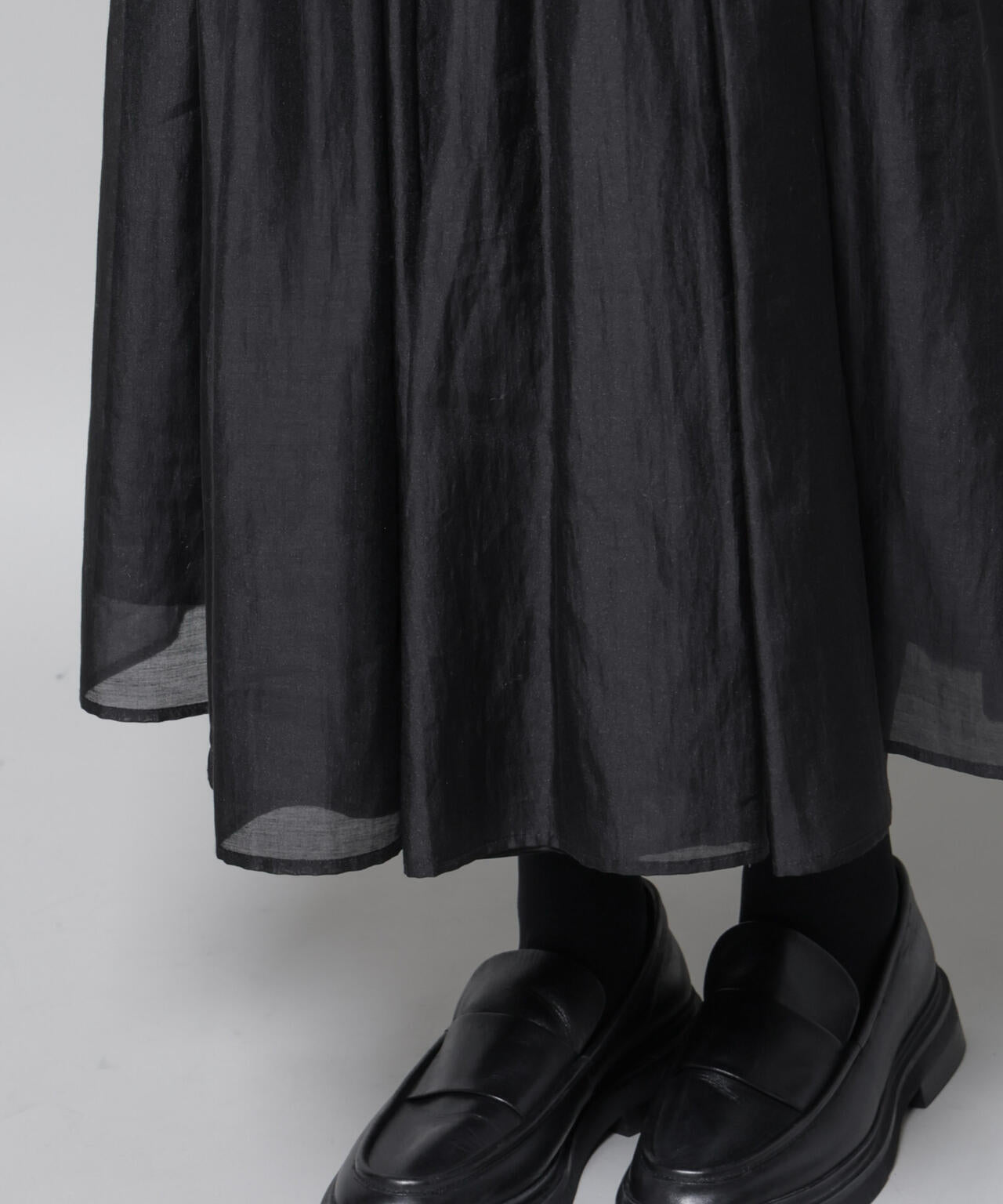 ブライトローンギャザータックスカート