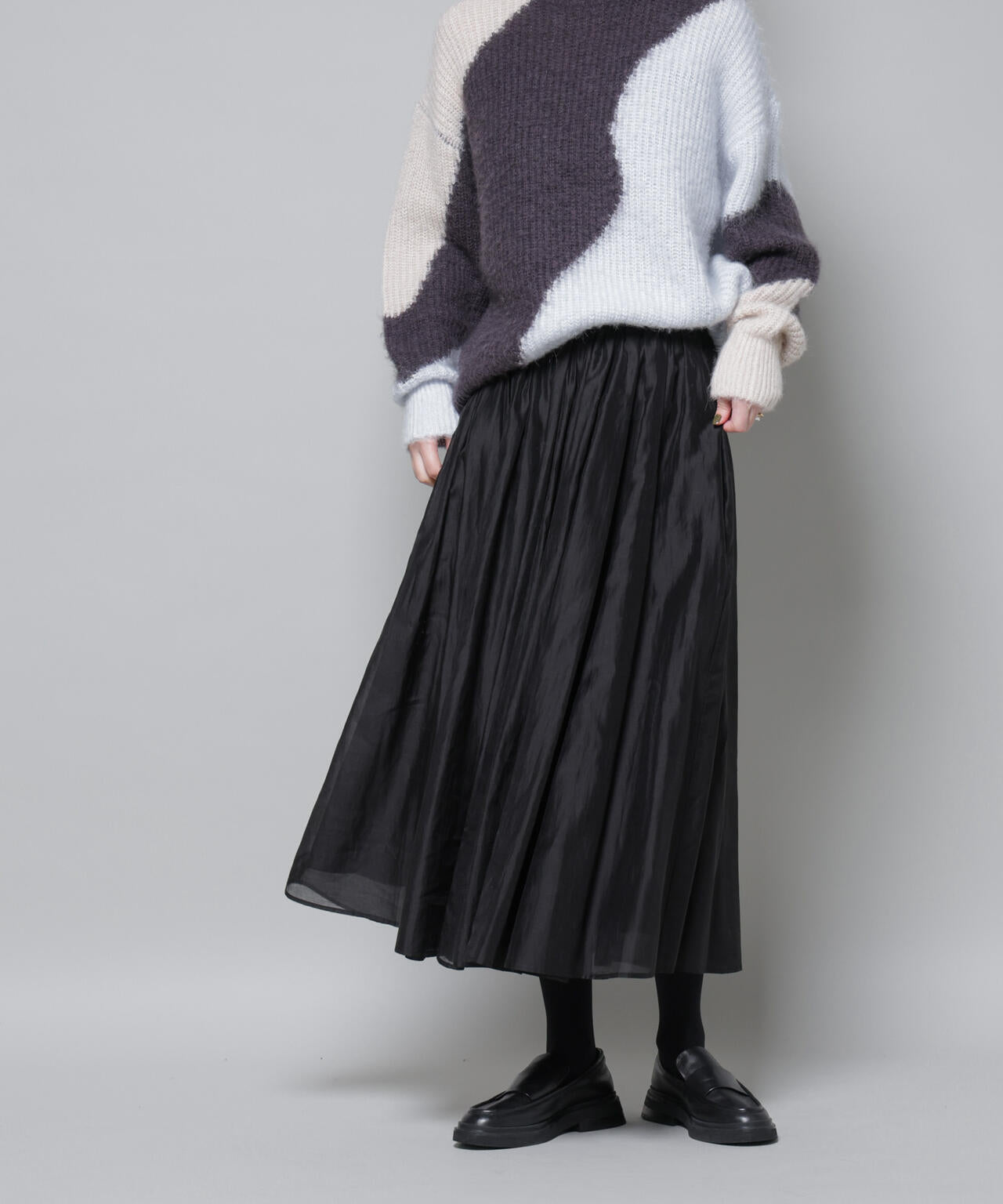 ブライトローンギャザータックスカート