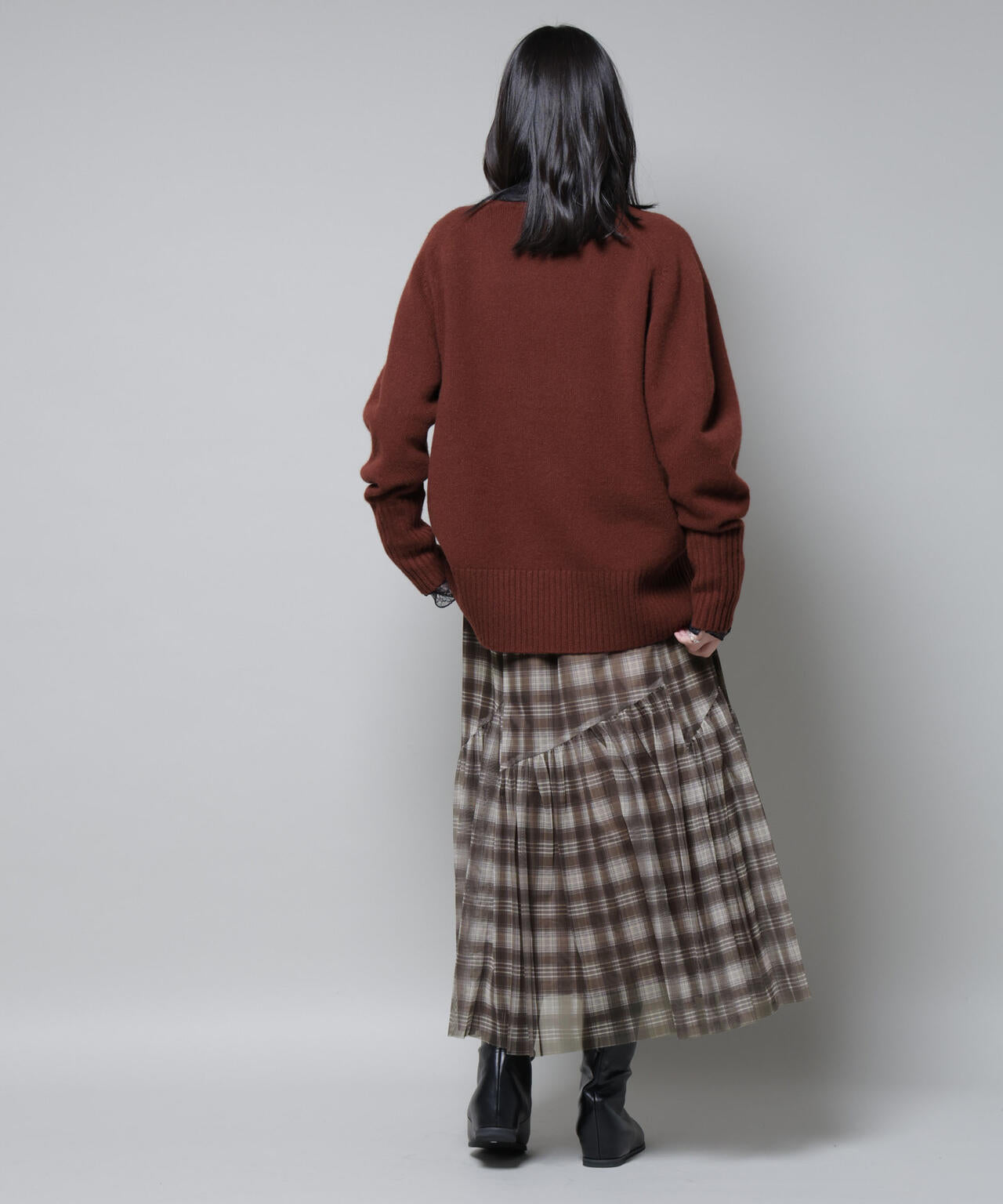 オンブレーチェックチュールスカート