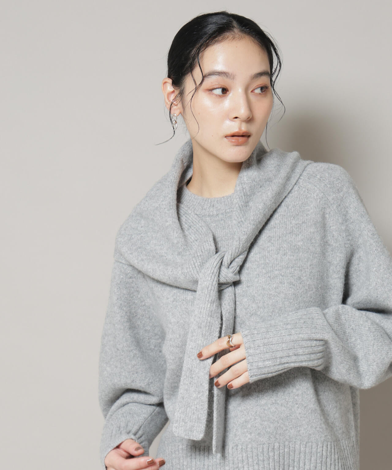 AQUAウールカシミヤトライアングルストール | NANO universe（ナノ