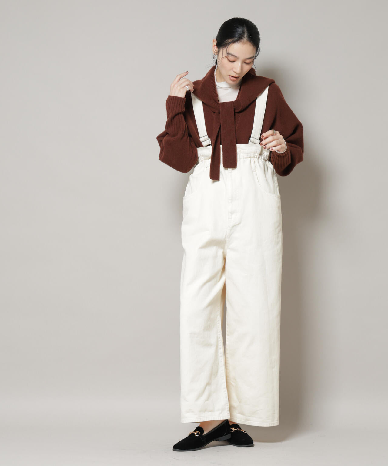 AQUAウールカシミヤトライアングルストール