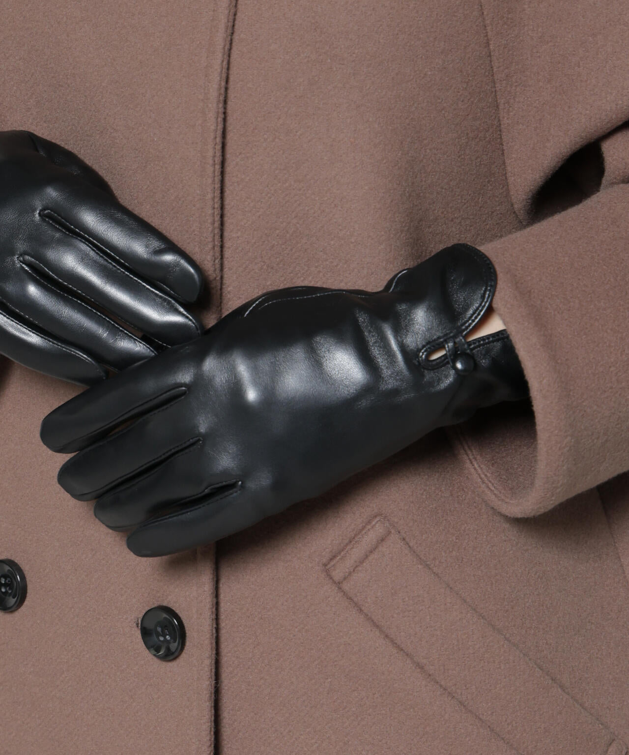 裏起毛レザーグローブ