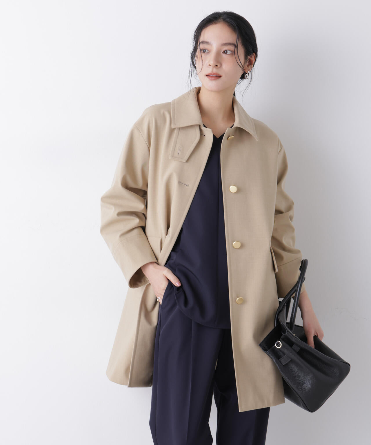 ボンディングステンカラーコート | NANO universe（ナノ・ユニバース