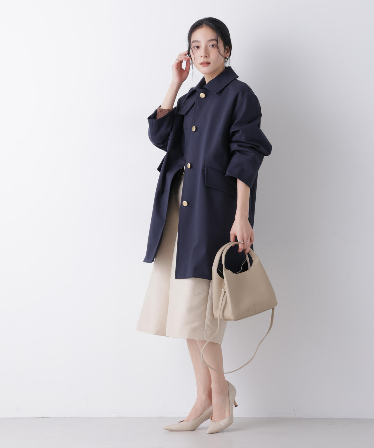 ボンディングステンカラーコート | NANO universe（ナノ・ユニバース