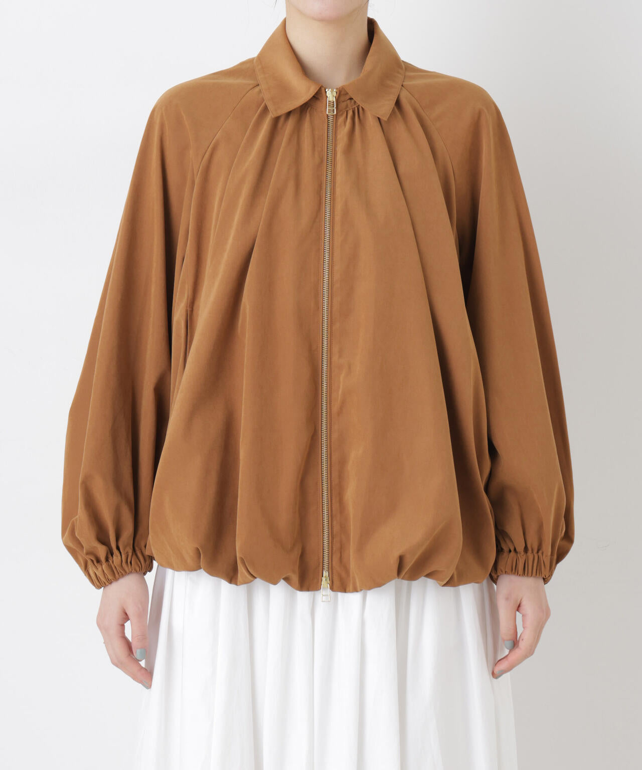 ライトスエードギャザーバルーンブルゾン